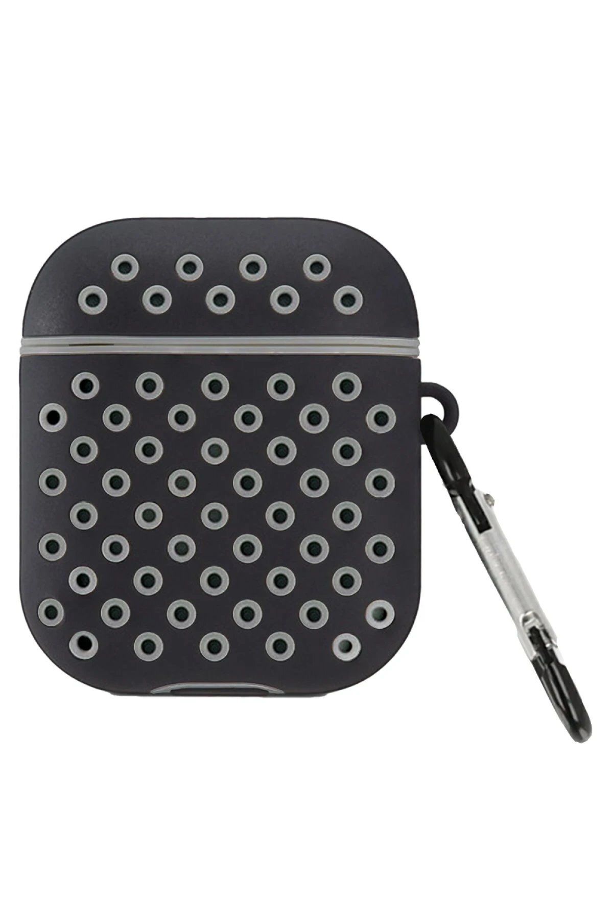 Toptan Bulurum Airpods 2 (2.nesil) Spor Delikli Kılıf - Siyah-Gri