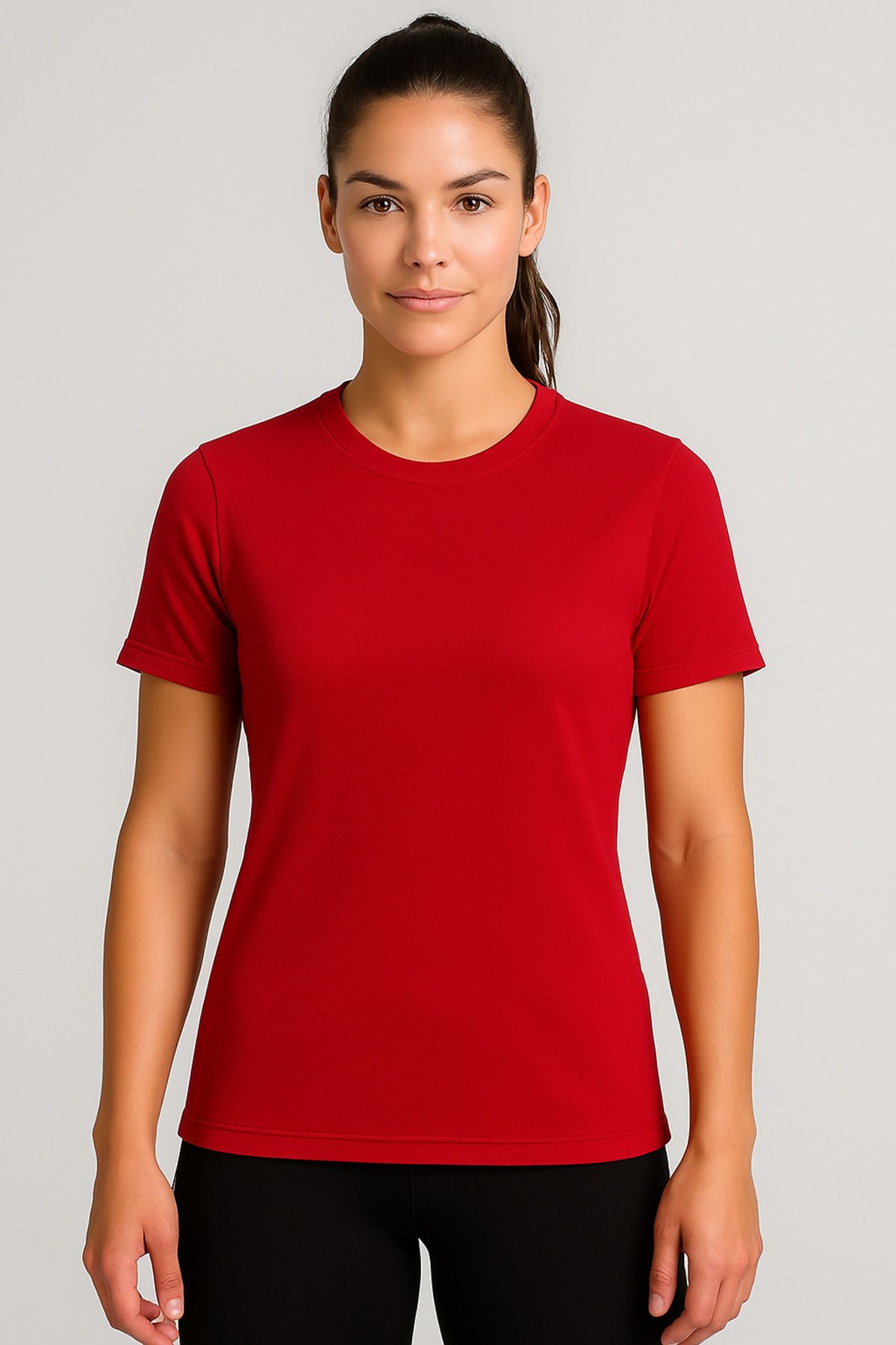 KaeLaurean Kadın Performans Spor Tişört Hızlı Kuruyan Esnek ve Dayanıklı Kumaş Nem Emici Spor T-Shirt