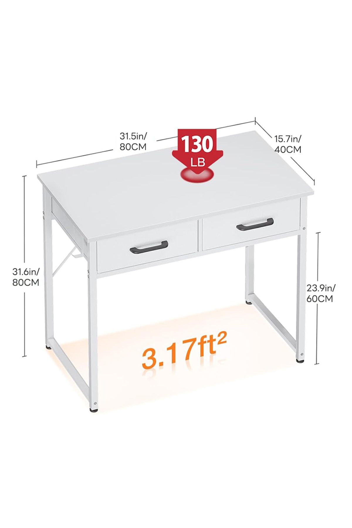 sharpdo-Modern Home Multifunctional Dressing Table with Double Drawer Storage 7