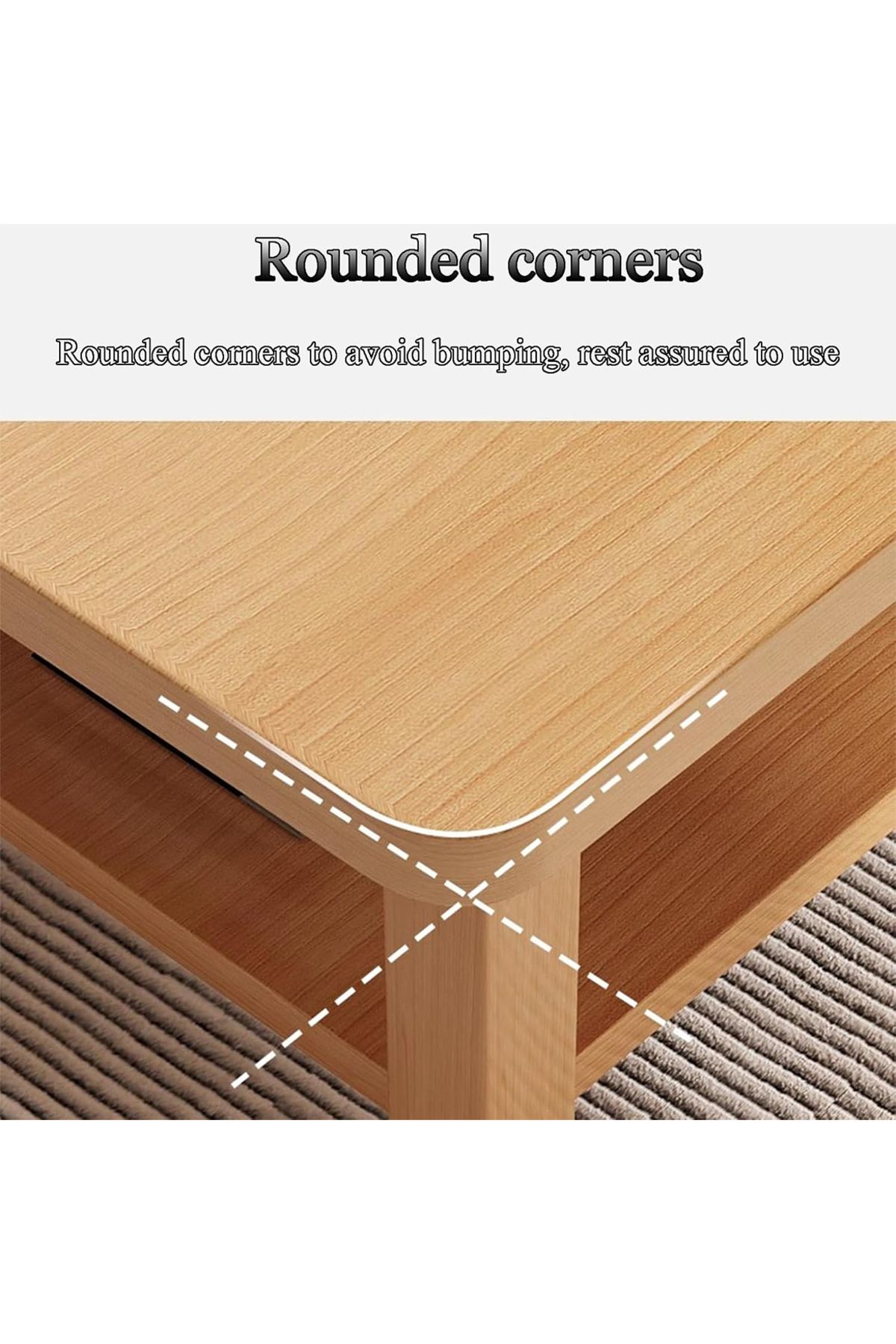 sharpdo-Multifunctional Double Layer Coffee Table, Chinese Simple Rectangular Double Layer Tea Table 5