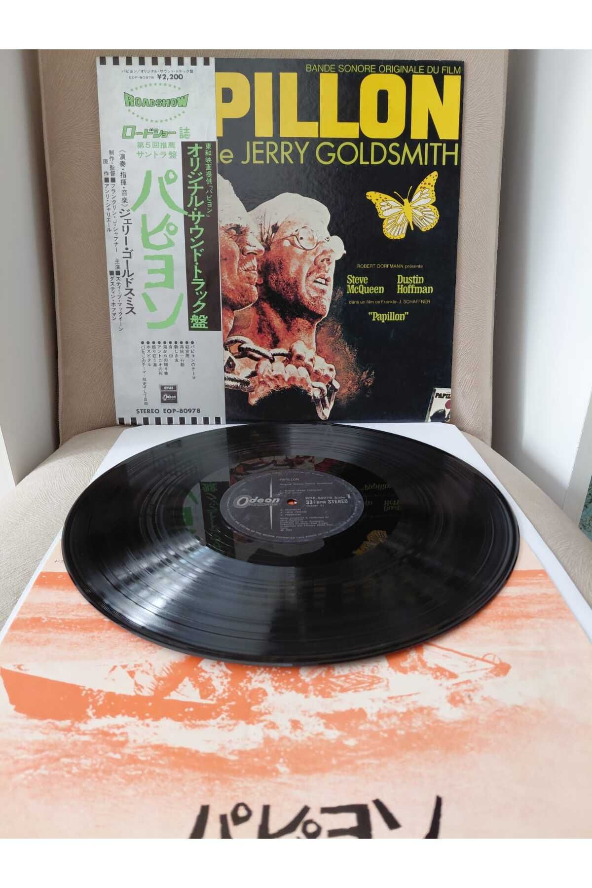 Plakperest PAPILLON - Jerry Goldsmith - Soundtrack - 1974 Japonya Basım LP Plak -Obi’li-2.el