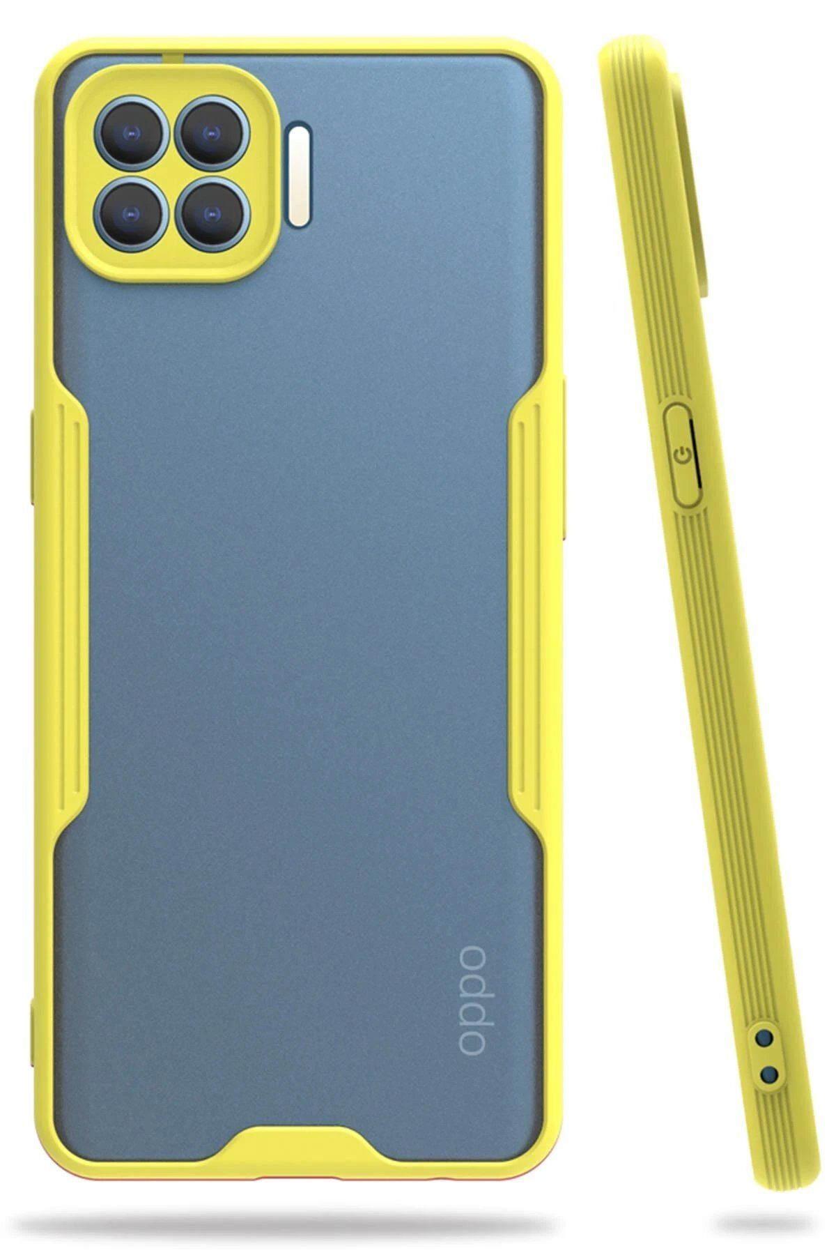 Toptan Bulurum Oppo Reno 4 Lite Kılıf Platin Silikon - Sarı