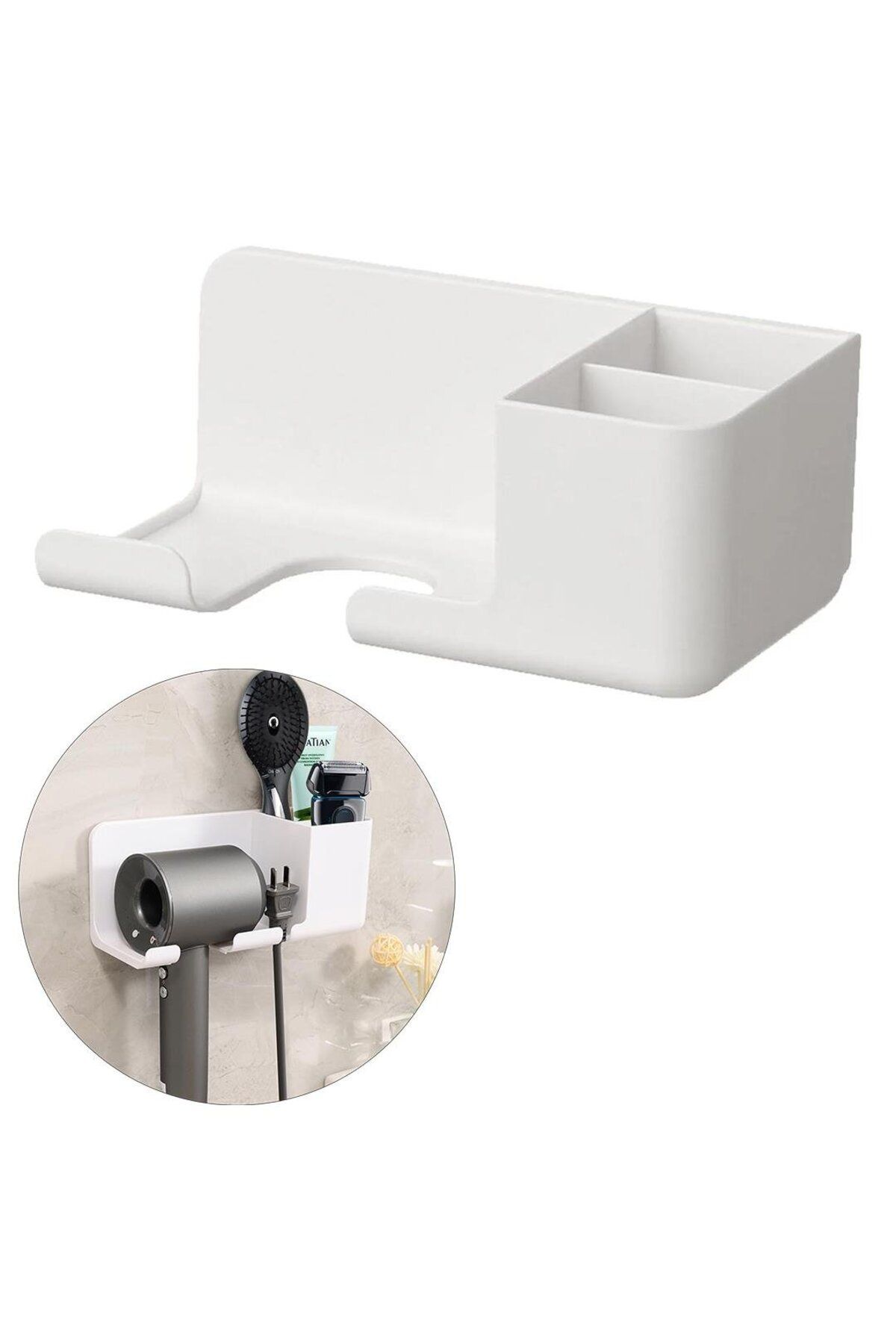 SUNUP SN-27125 Banyo Rafı Sabunluk Diş Fırçası Saç Kurutma Makinesi