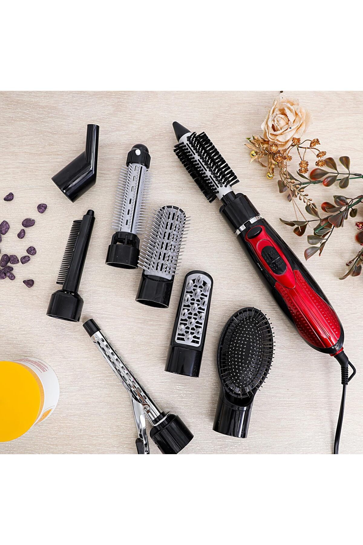 Olsenmark-Multi Function Hair Styler, 8 In 1 - 3 Heat & 2 Speed Setting - 360 Degree Swivel Cord - S 9