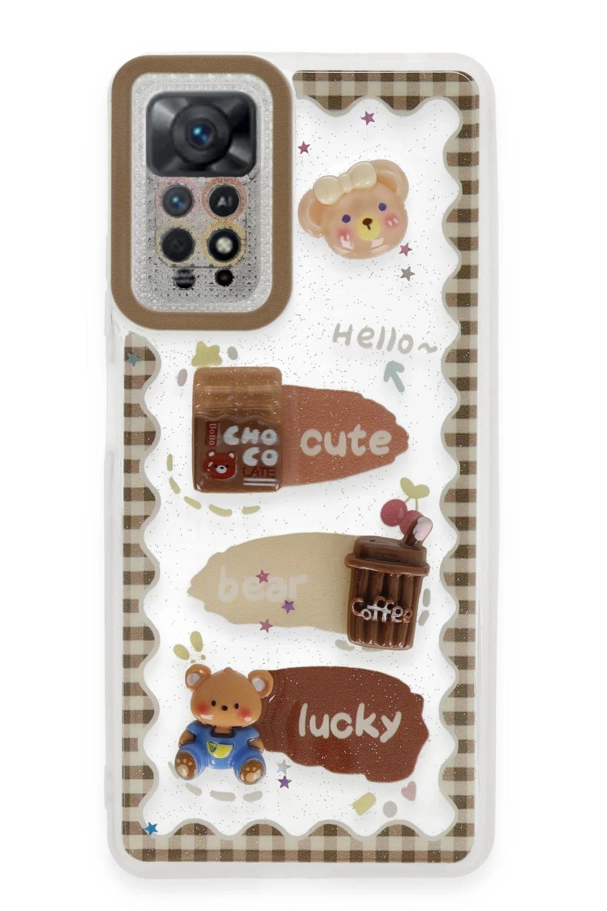 Toptan Bulurum Xiaomi Redmi Note 11 Kılıf Sweet Desenli Silikon Kapak - Şeffaf