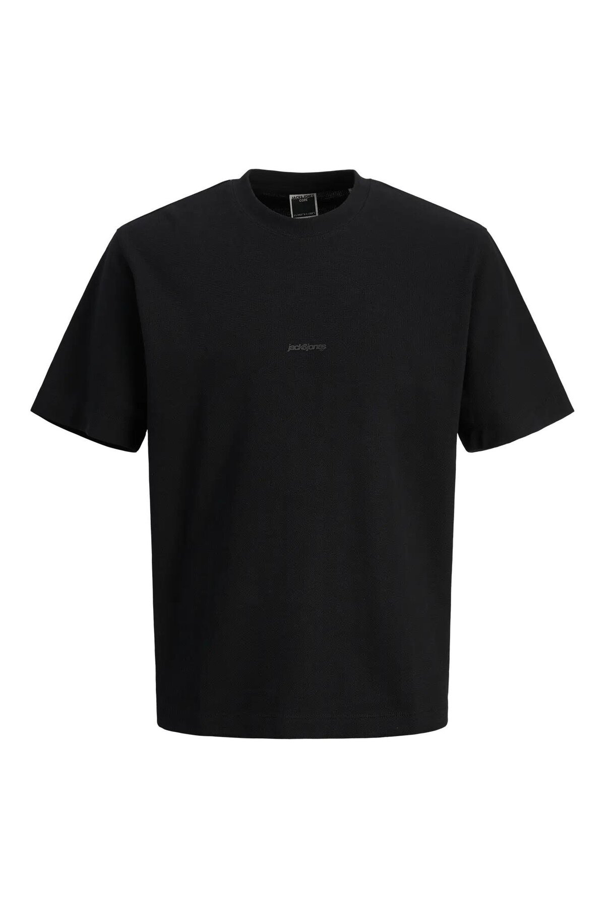 Jack & Jones Bisiklet Yaka Siyah Erkek T-Shirt 12273217_JCOTARMAC