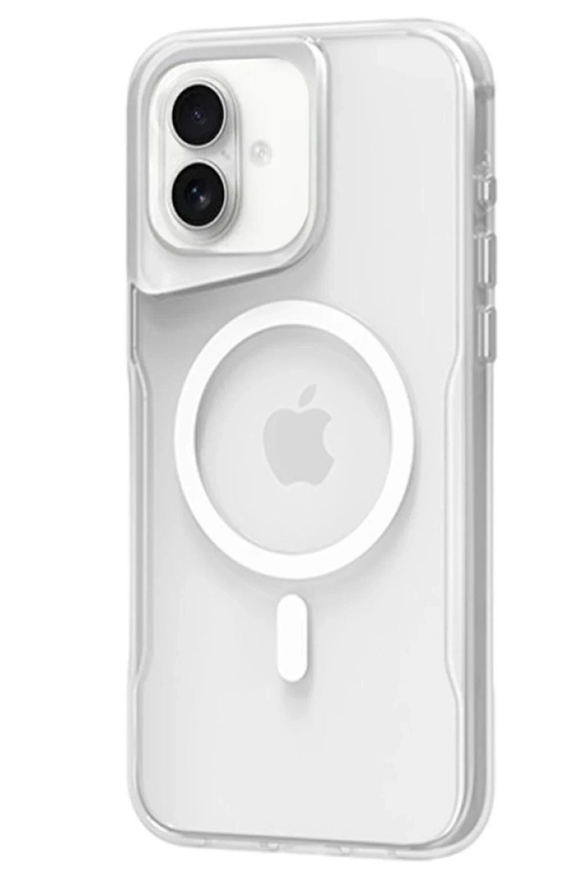 Toptan Bulurum iPhone 16 Plus Kılıf PC Poso Magsafe Kapak - Şeffaf