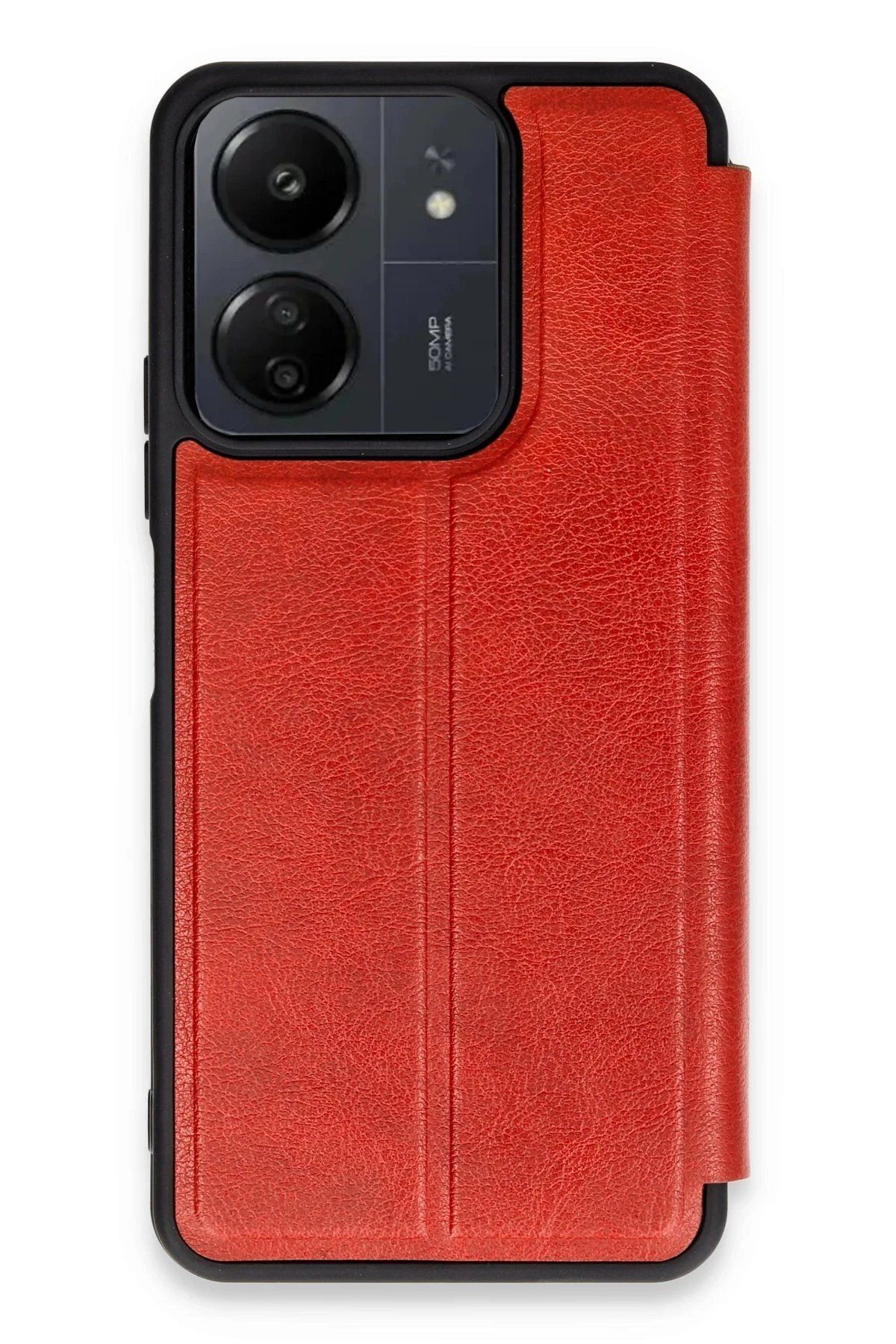 Toptan Bulurum Xiaomi Redmi 13C Kılıf Flip Cover - Kırmızı