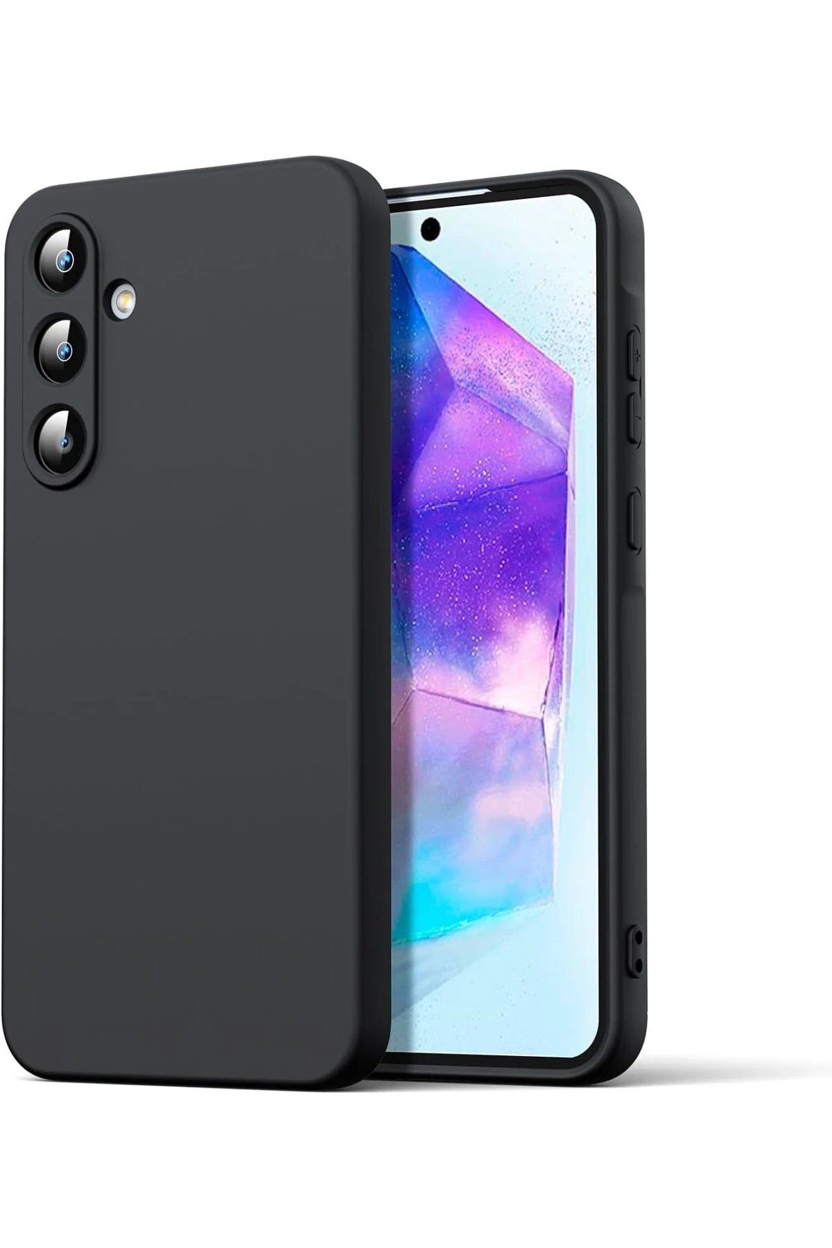 Toptan Bulurum Samsung Galaxy A16 5G Kılıf Nano içi Kadife Silikon - Siyah
