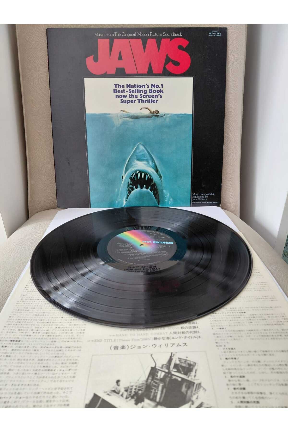 Plakperest John Williams ‎– JAWS ( Soundtrack) - 1975 Japonya Basım LP Plak Albüm-2.el