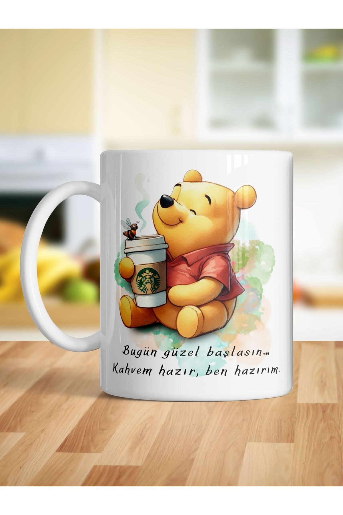 kuphane Kahvem Hazır Winnie Baskılı Sevimli Kupa