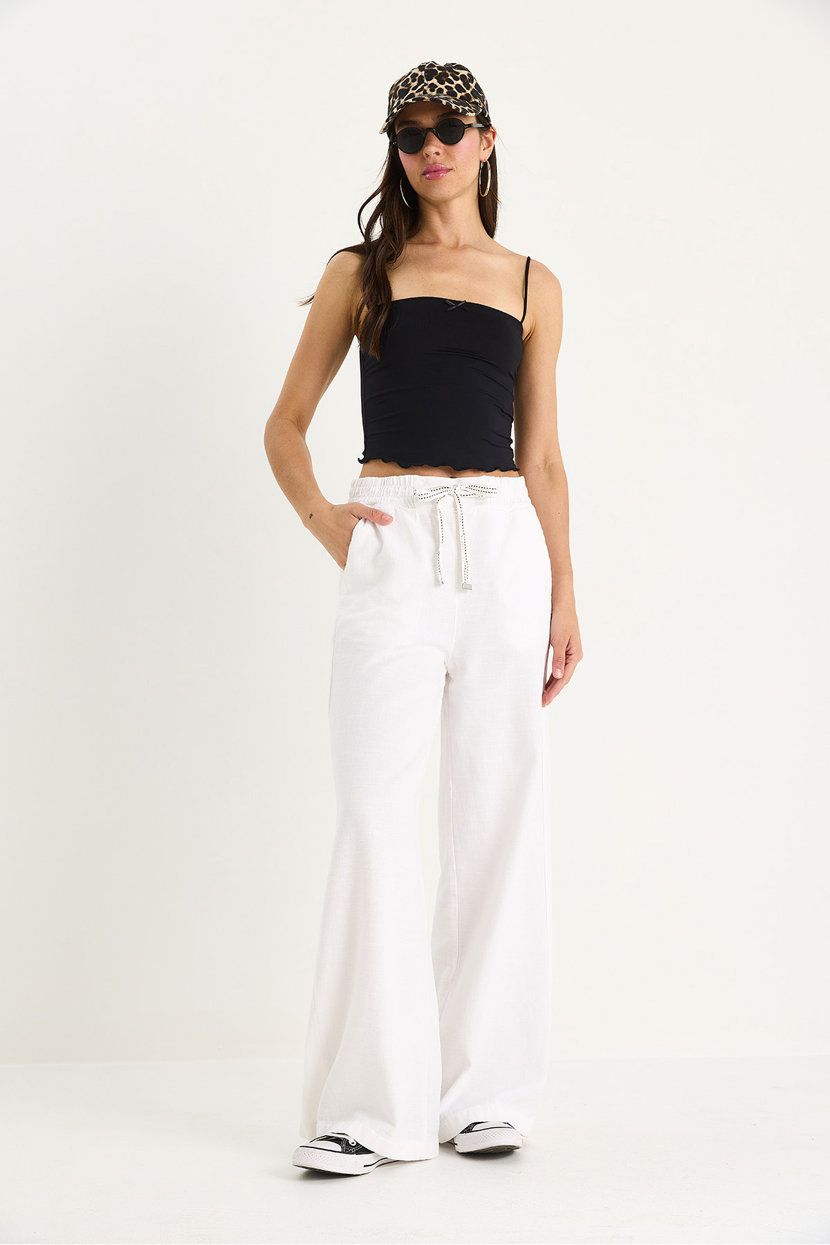 LUCCI Elastic Waist Palazzo Pants 2