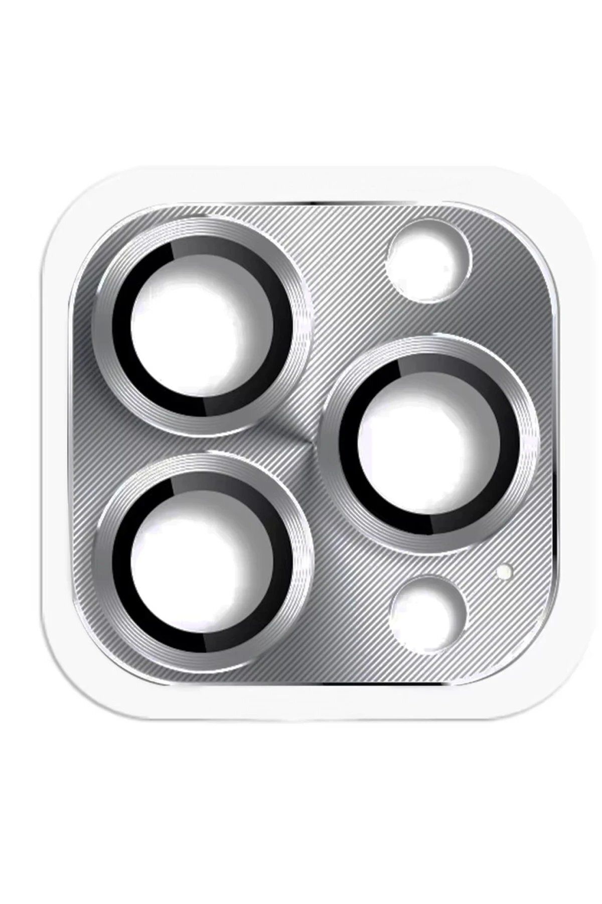 Toptan Bulurum 16 Pro Max Pers Uyumlu  Alüminyum Kamera Lens - Gri