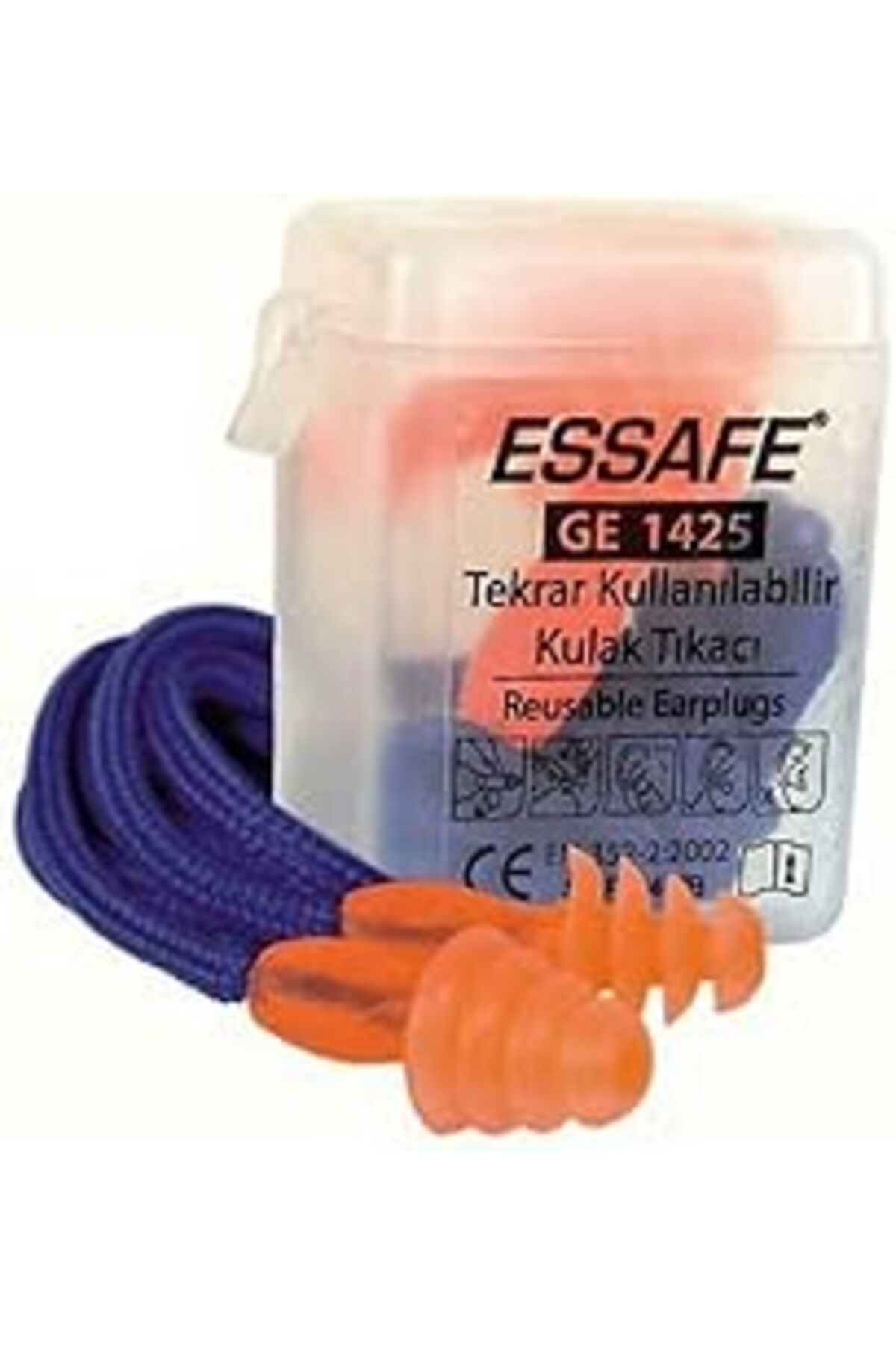 Karachil Essafe Ge 1425, Kordonlu - Kutulu Kulak Tıkacı, Tekrar Kullanılabilir-Gürültü Ve Ses Önleyici Kulak