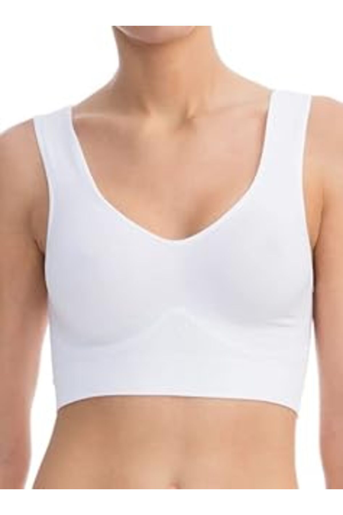 Karachil Kadın Modal Crop Top Büstiyer Toparlayıcı Seamless Dikişsiz Kalın Askılı Örme Bustiyer