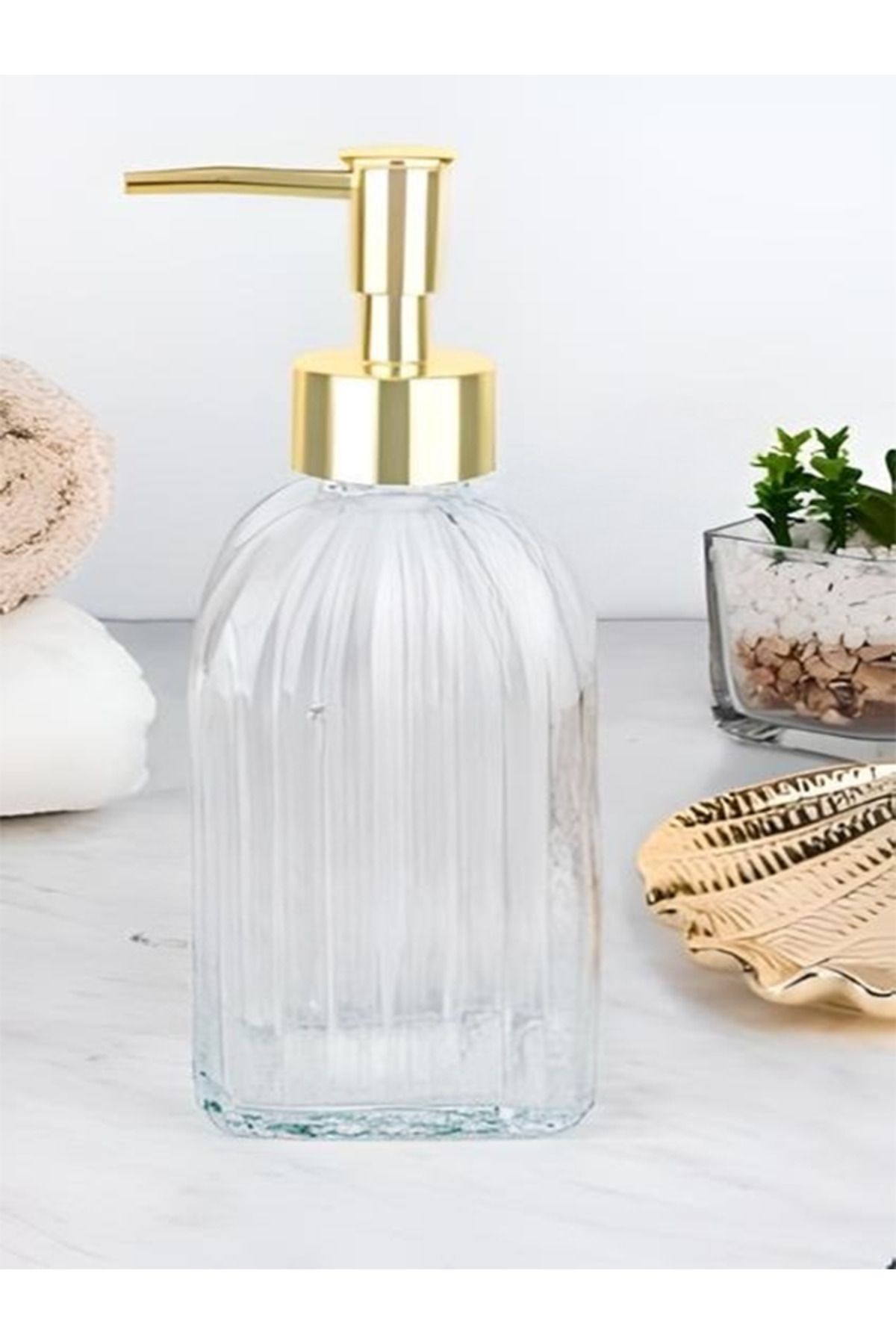 Glass In Love Cam Sıvı Sabunluk | Şık & Modern Banyo Aksesuarı – 390 ml