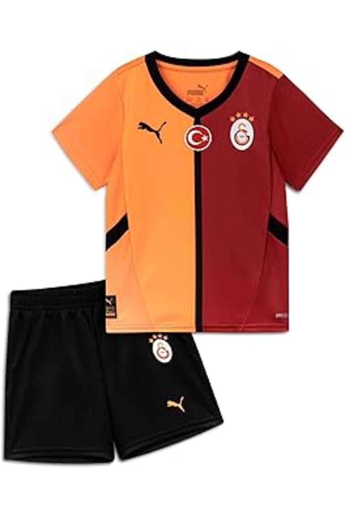 Mu Art Ahşap Puma Erkek/Unisex Gsk Home Minikit W/O S W/O S-Red Rhythm-Intense Orange Knitted Suits 1-2 Yaş