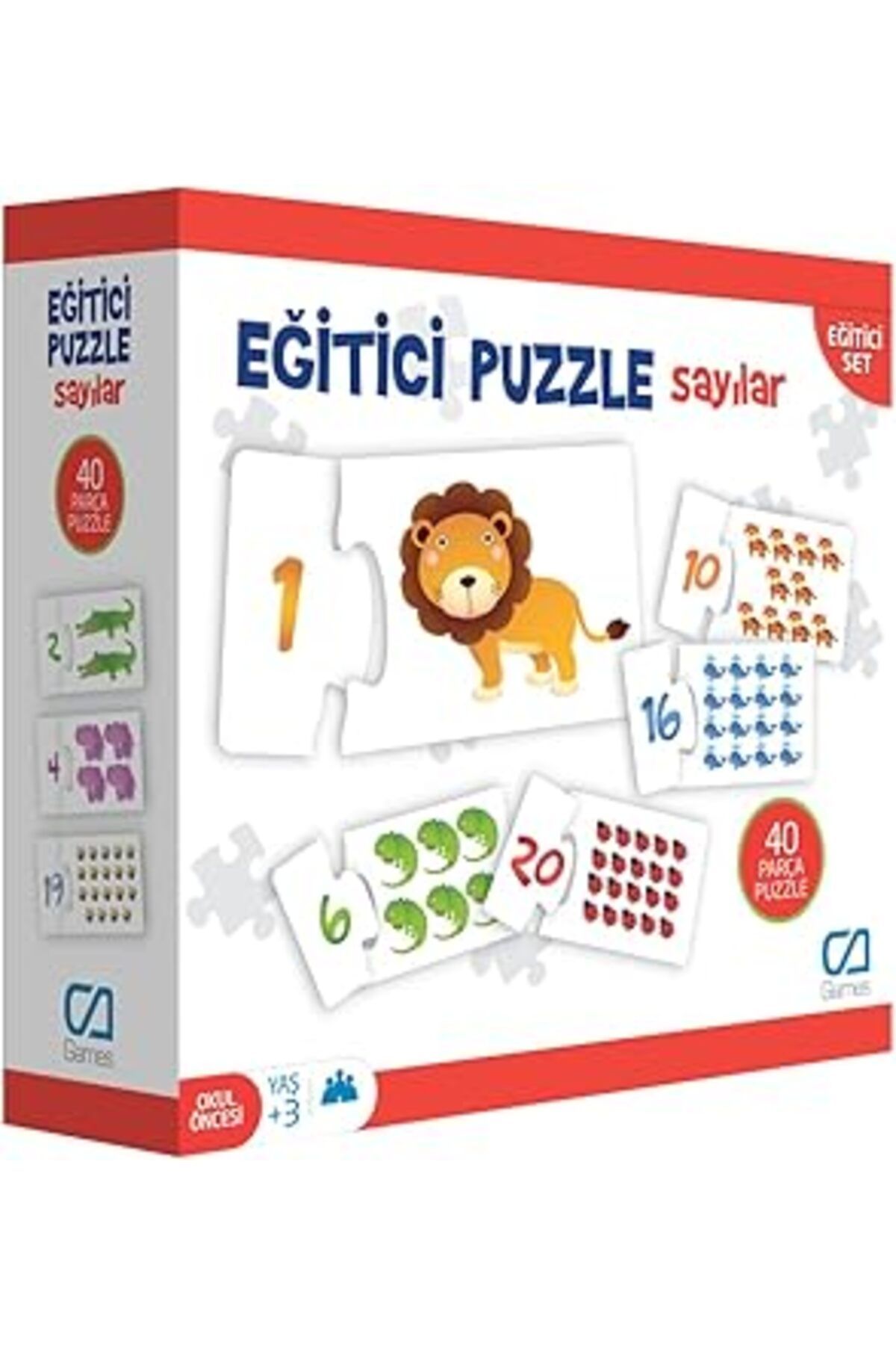 Qedii Ca Games Eğitici Puzzle - Sayılar (Ca.5031)