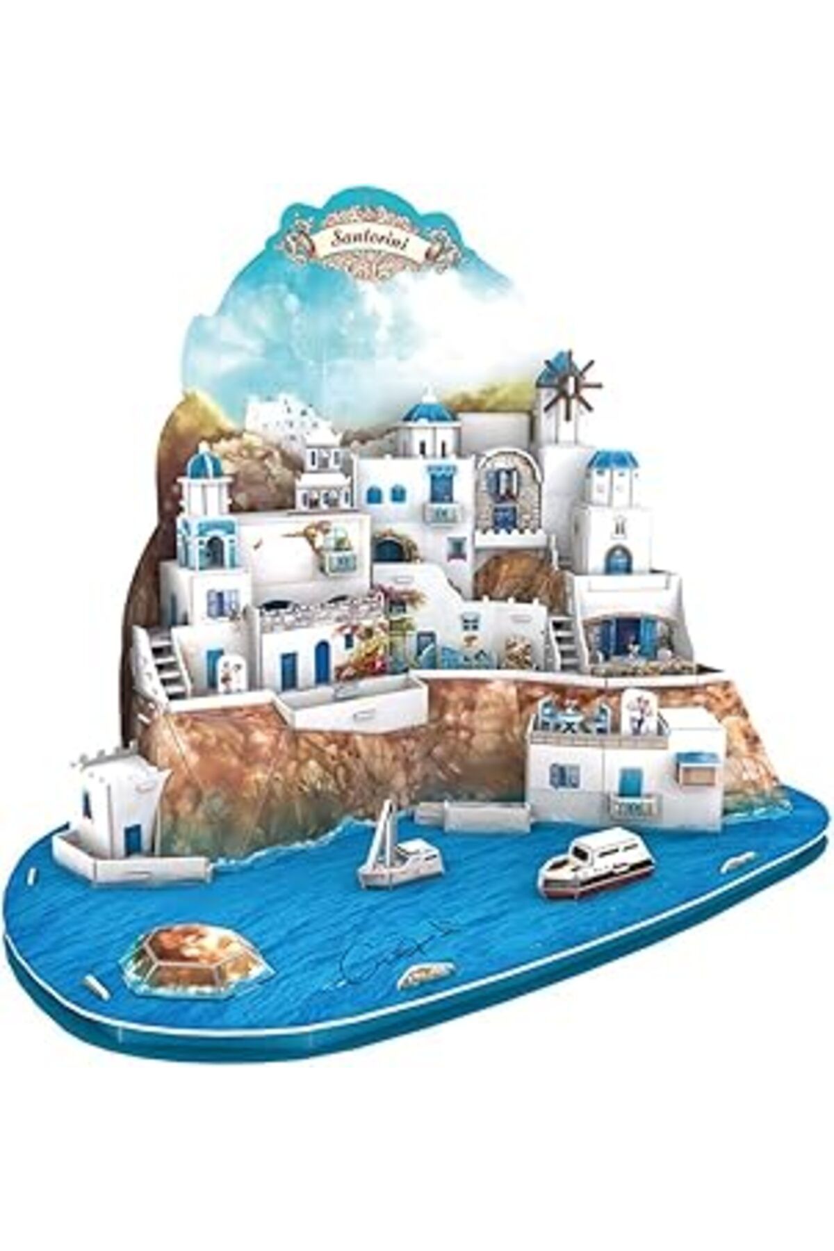 Pazarcan Cubicfun 3D Puzzle Mc195H Santorini Adasi Yunanistan 1
