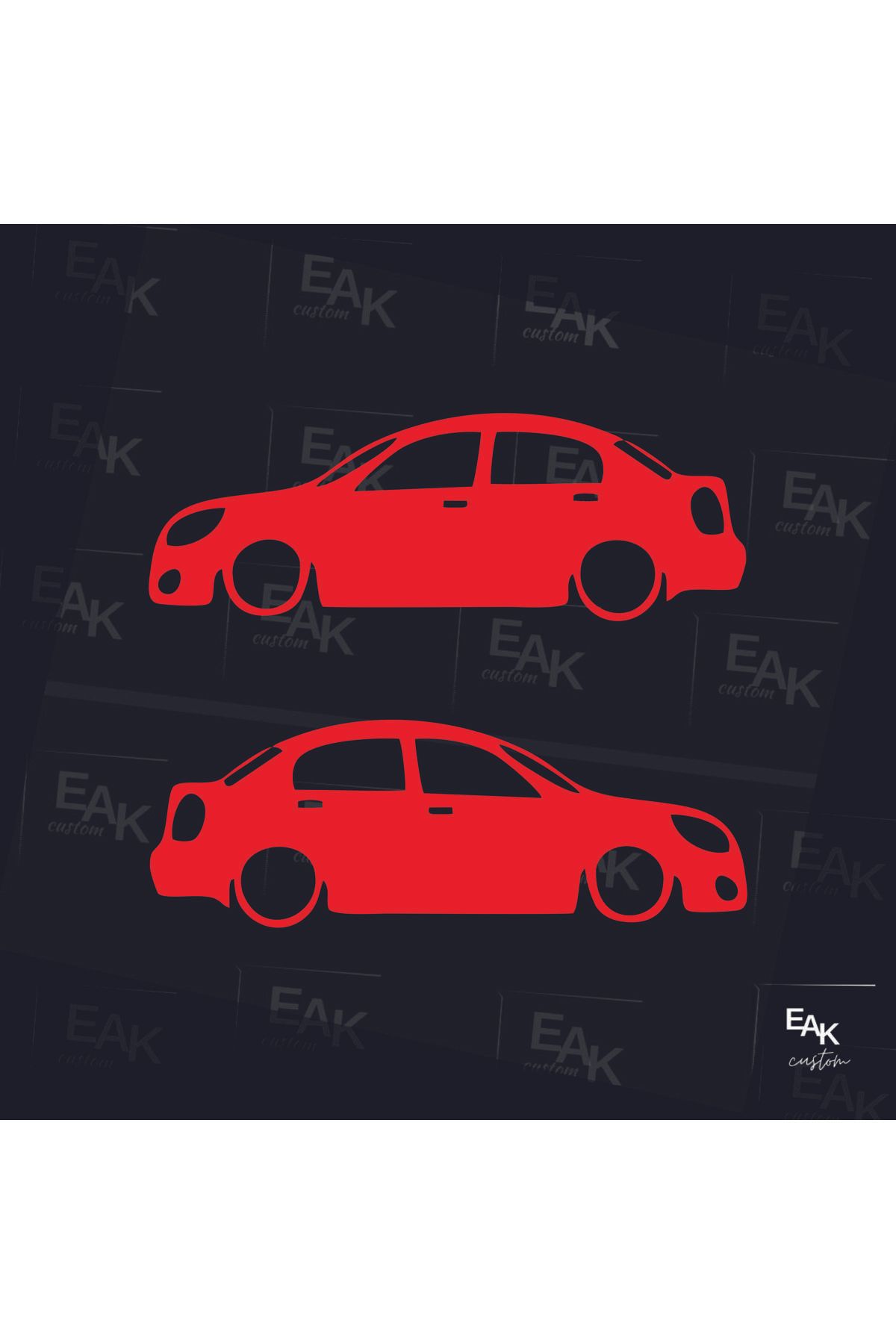 eakcustom HYUNDAİ ACCENT oto sticker (18cm x 6cm) (2ADET)