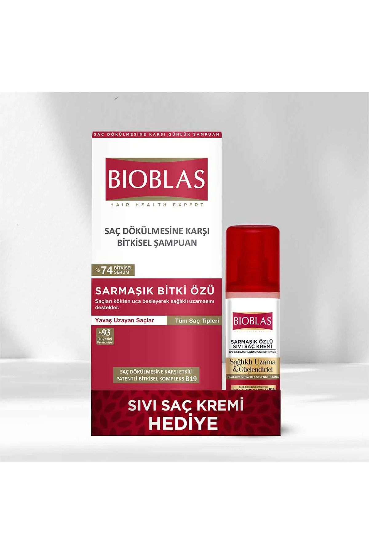 Bioblas Saç Dökülmesine Karşı Sarmaşık Özlü Bitkisel Şampuan 360 ML + Sıvı Saç Kremi 100 ML Set