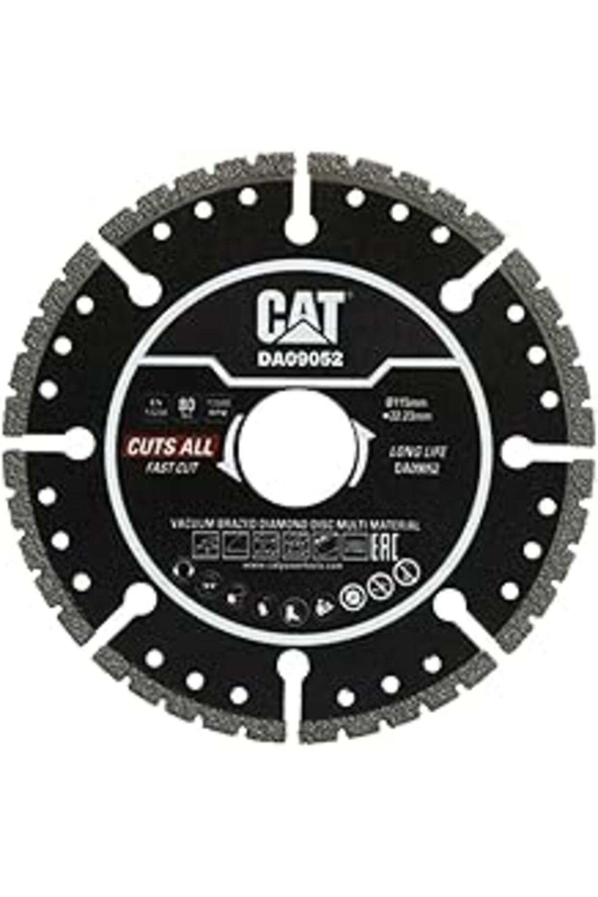 Karachil Cat Da09052 115Mm Profesyonel Çelik, İnox, Alüminyum, Pvc, Fayans, Çok Amaçlı Elmas Kesme Diski (So
