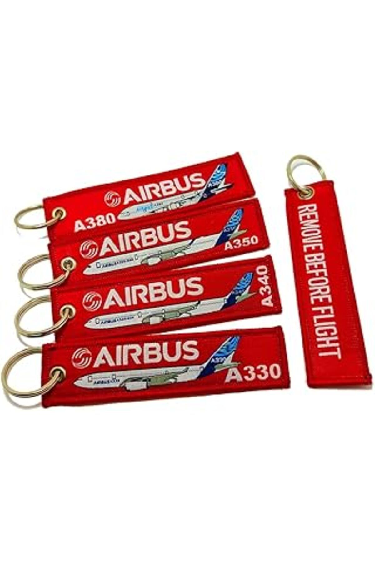 Karachil Airbus A380 A350 A340 A330 Remove Before Flight Anahtarlık 4 Lü Set