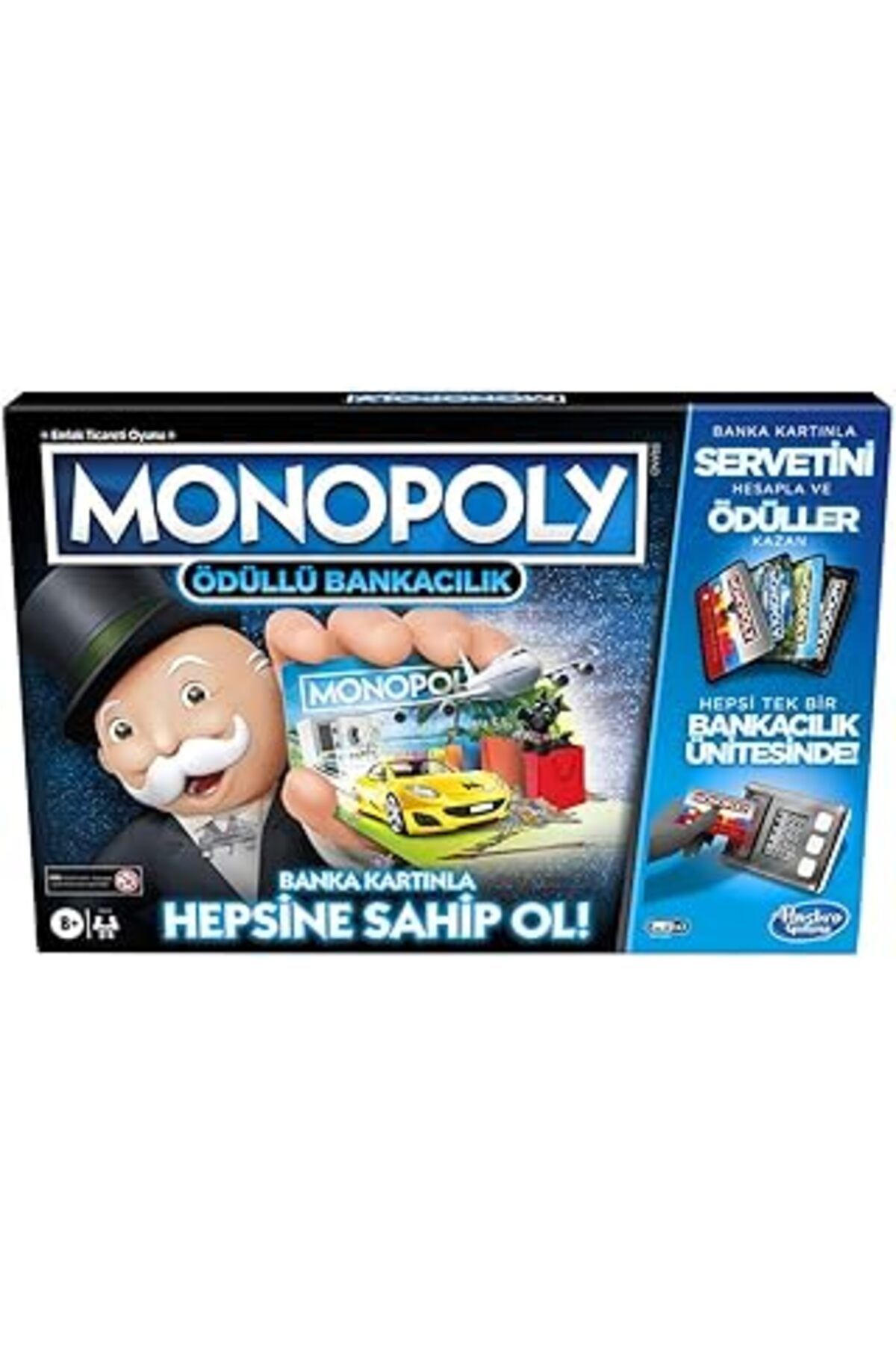 Qedii Hasbro Gaming Monopoly Ödüllü Bankacılık Kutu Oyunu, 8+ Yaş, 2-4 Oyuncu