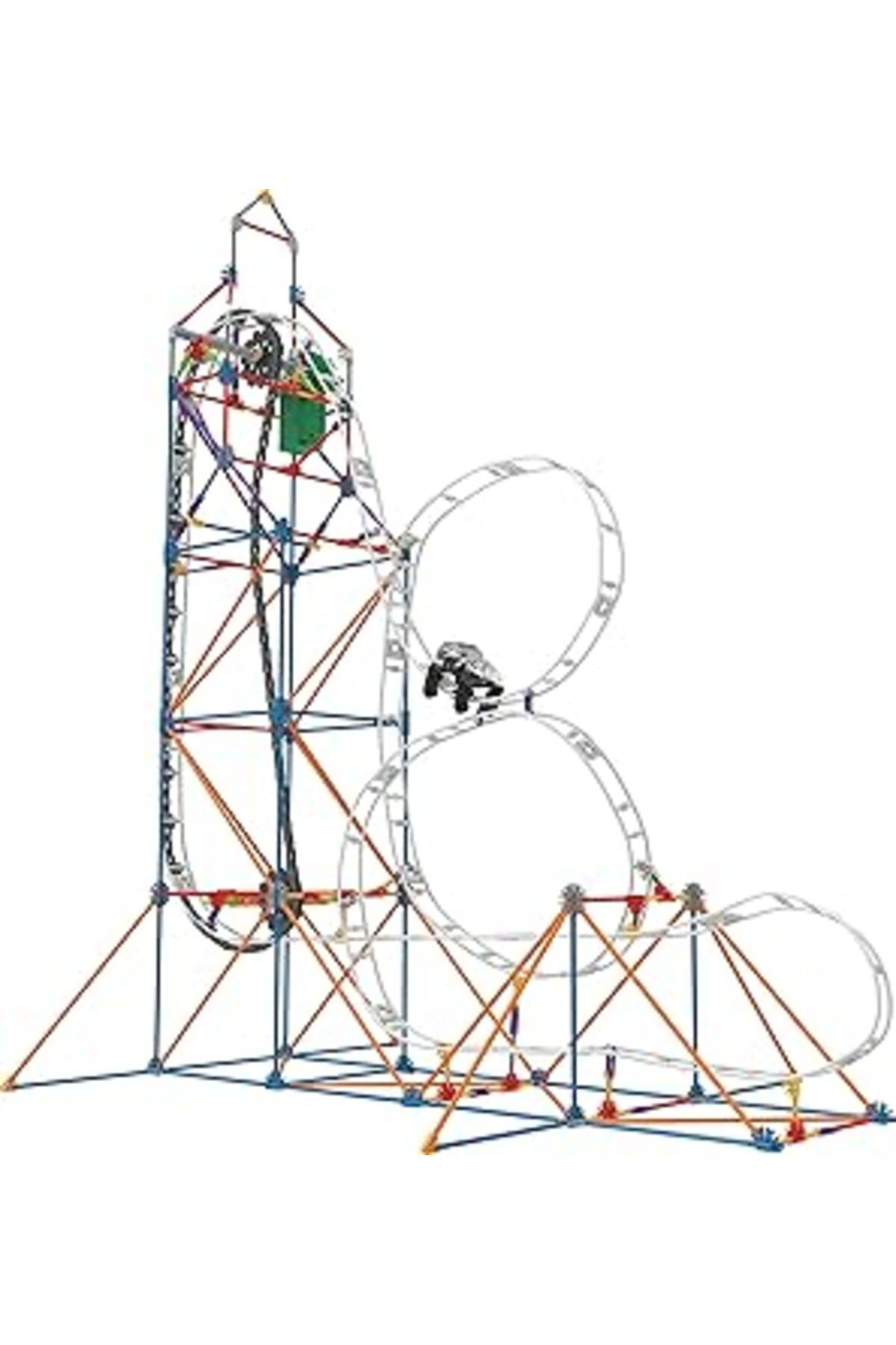 Pazarcan K'Nex 51455 Looping Light-Up Roller Coaster Model Yapım Seti (Motorlu)