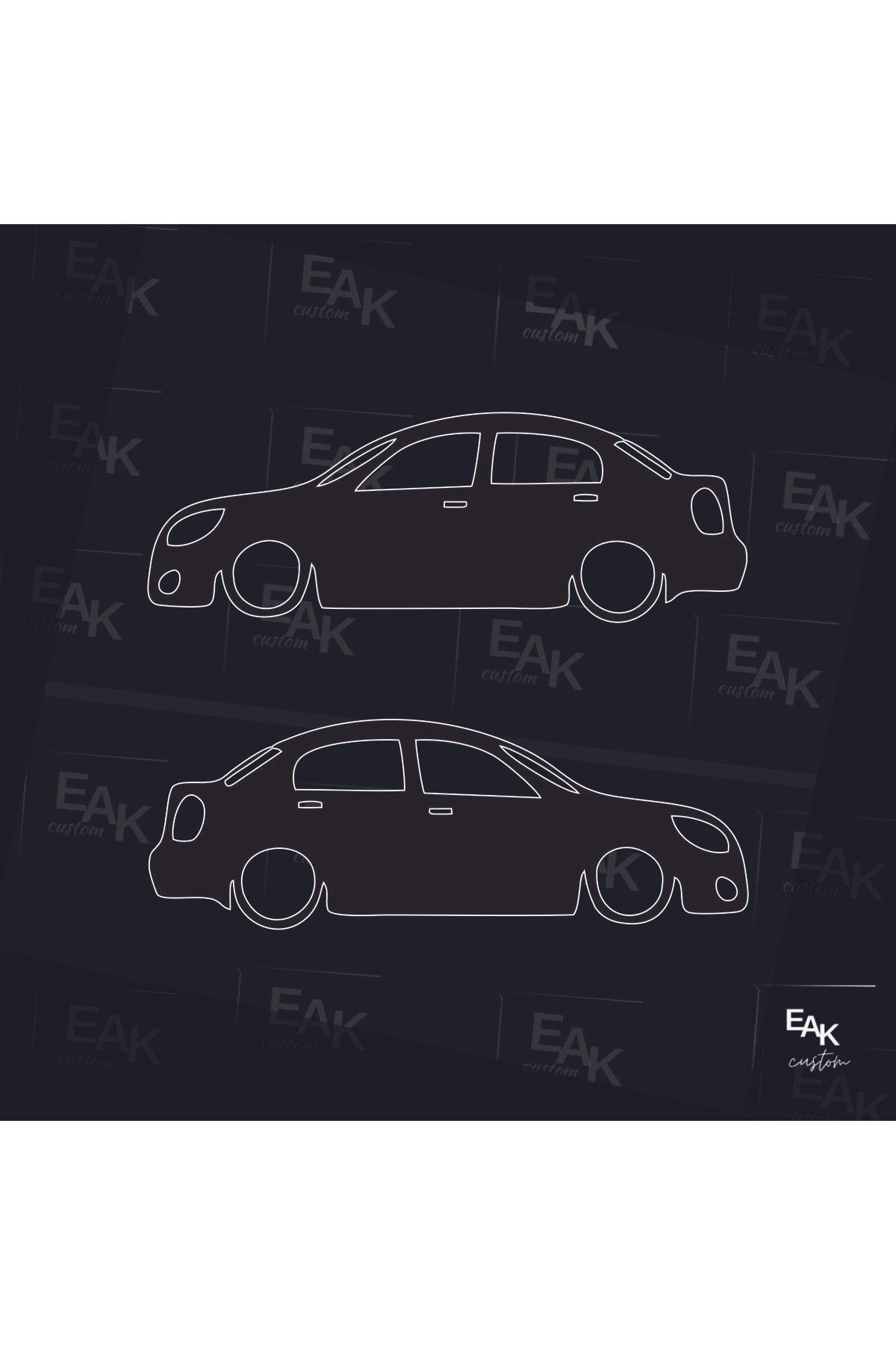 eakcustom HYUNDAİ ACCENT oto sticker (18cm x 6cm) (2ADET)