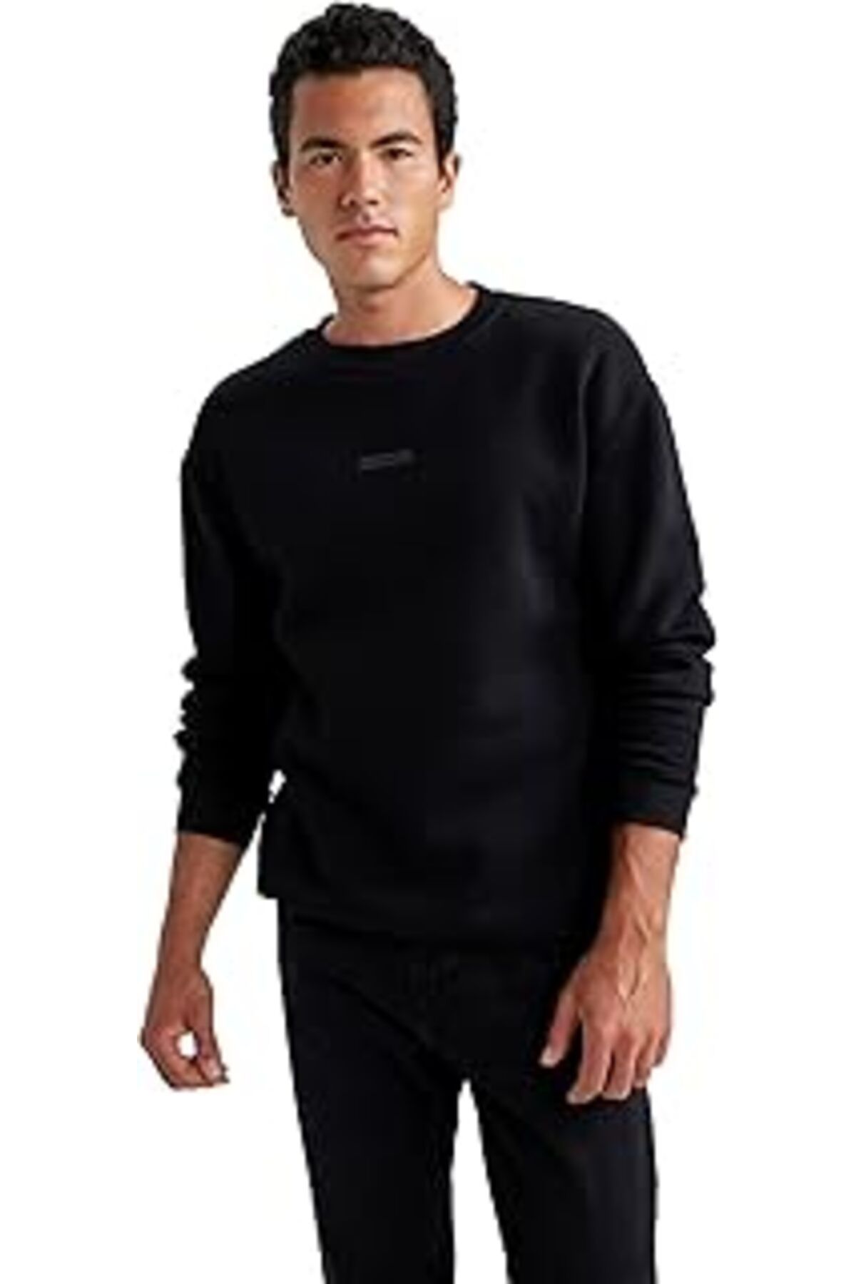 Karachil Defacto Boxy Fit Bisiklet Yaka Baskılı Sweatshirt