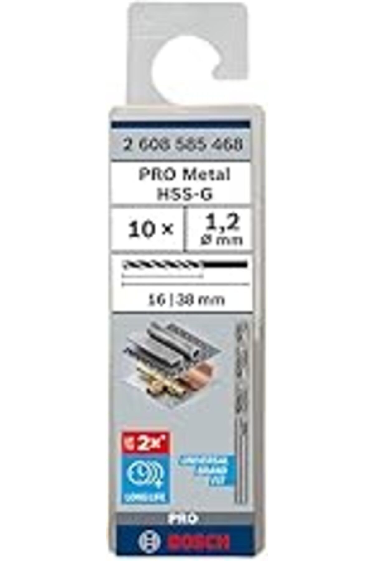 TBSProjects Bosch 10 X Pro Metal Hss-g Spiral Matkap Ucu Standart Uzunluk (demir Olmayan Metaller Için, Çelik,