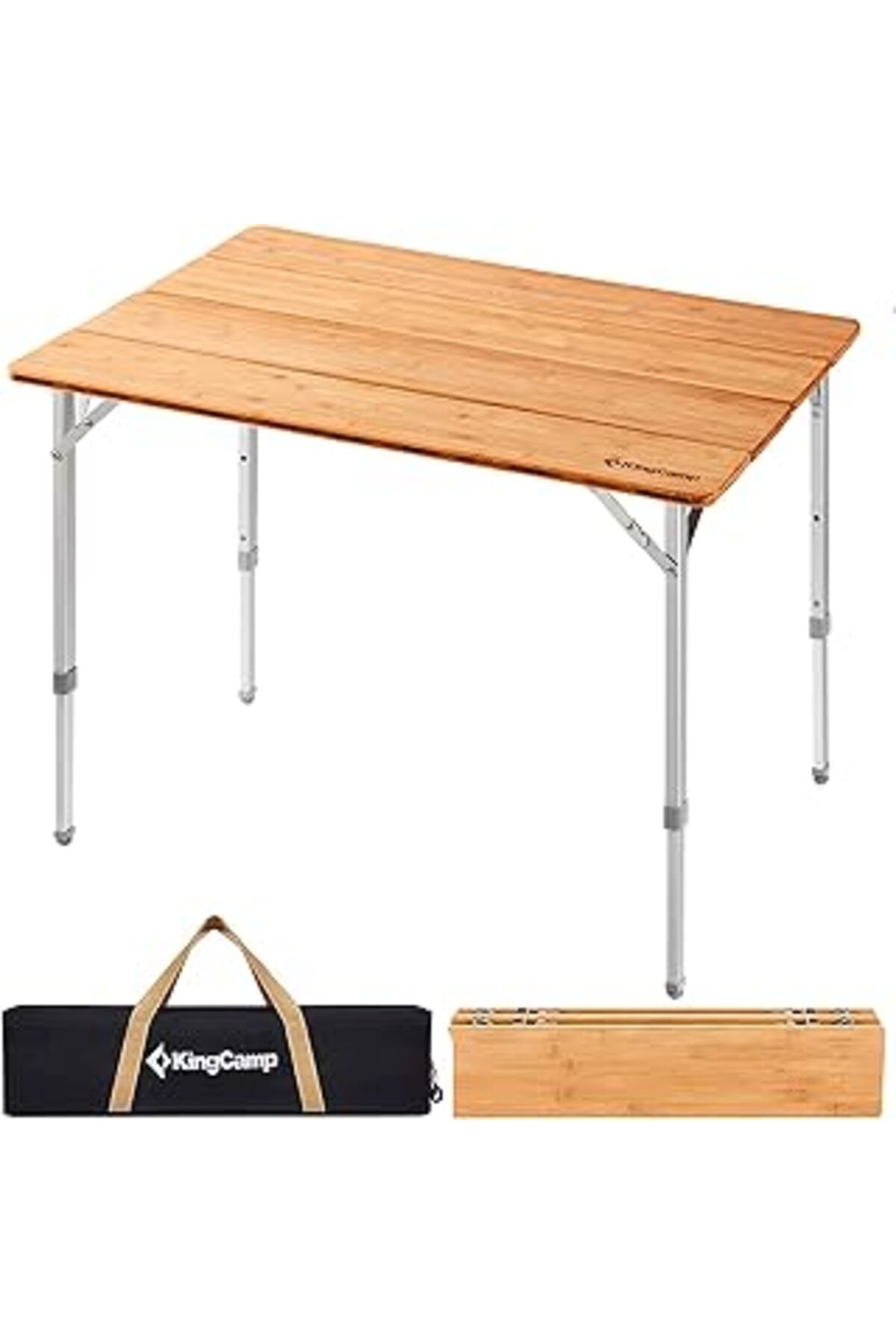 Mu Art Ahşap Kingcamp Bamboo M 100X65 Bambu Kamp Masası
