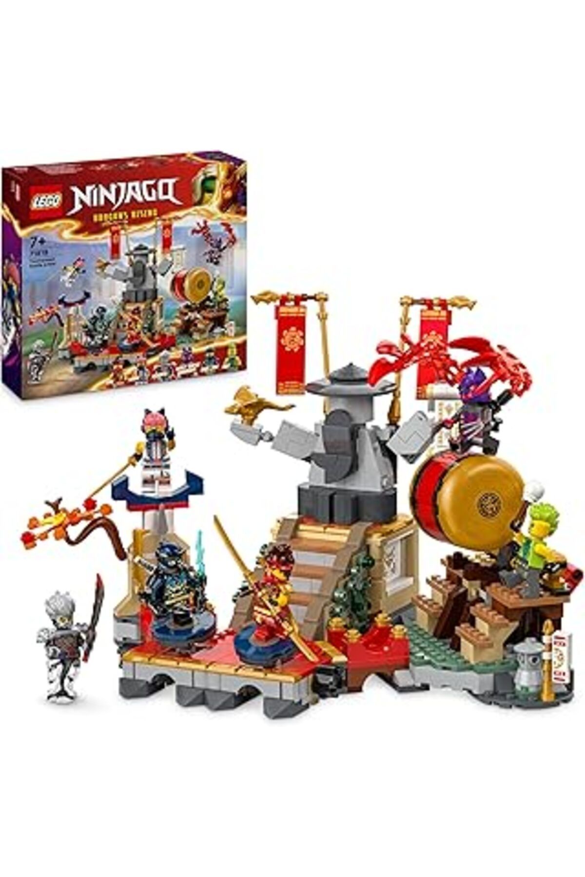 Qedii Ninjago Turnuva Savaş Arenası 71818 – 7 Yaş Ve Üzeri Kız Ve Erkek Çocukları İçin 6 Minifigür İçeren