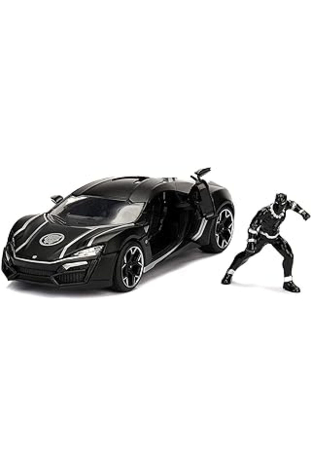 Karachil Jada Oyuncak Marvel Kara Panter-Beyaz Motorlar Lykan Hypersport Döküm Araba, 1: 24 Ölçek Araç & 2.7