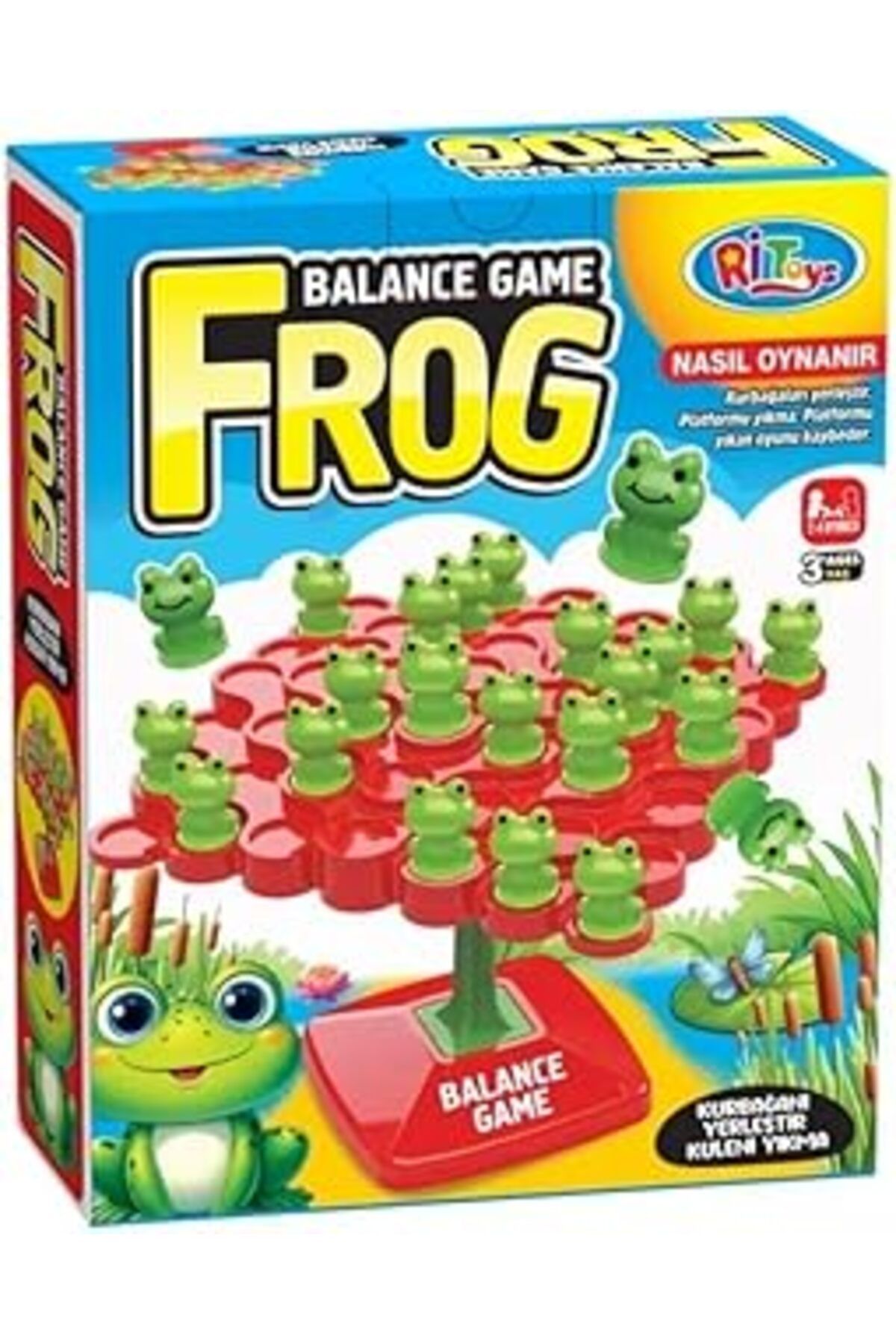 Karachil Tinky Winky Frog Game Balance Denge Oyunu Kurbağa Denge Akıl Zeka Strateji Aile Kutu Oyunu