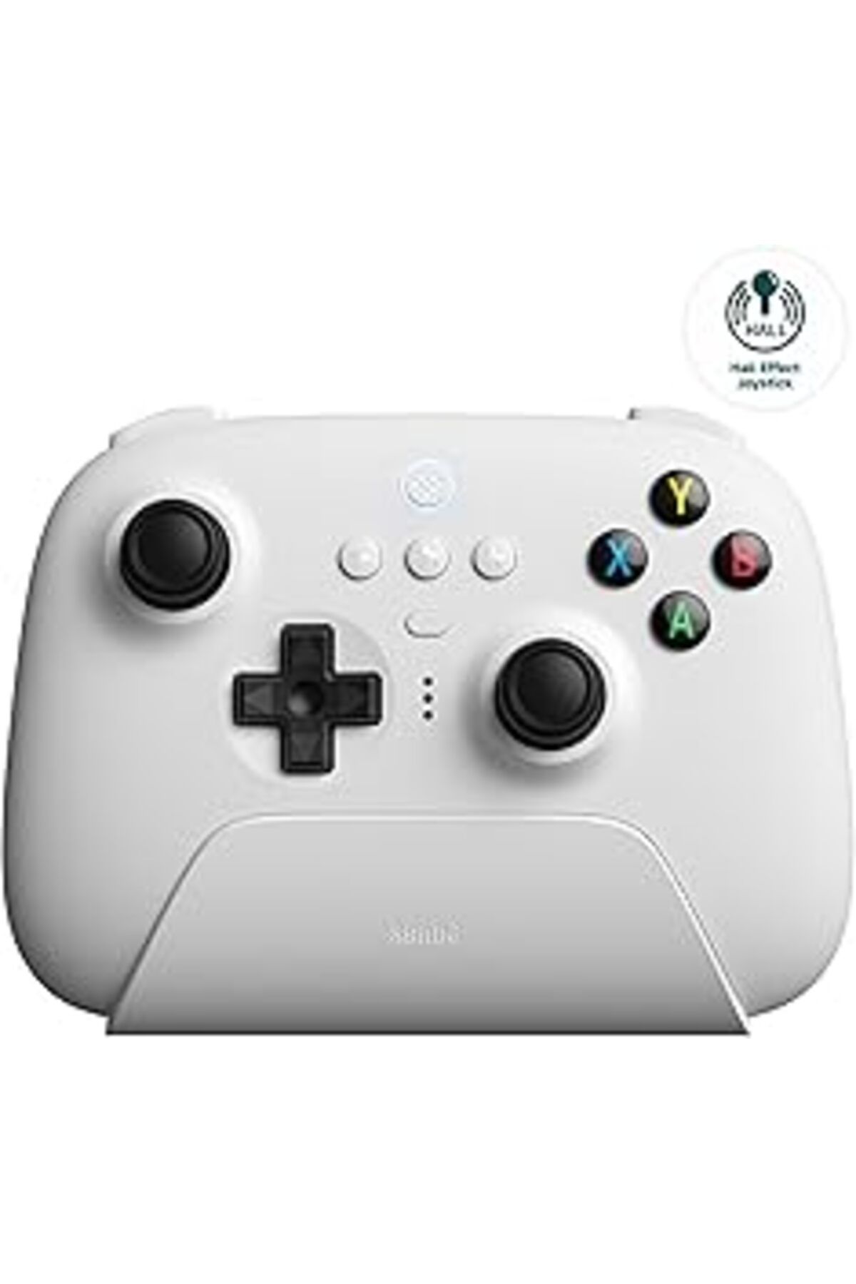 Karachil 8Bitdo Ultimate Hall Effect 2.4G Controller Ve Şarj Dock - Beyaz Windows, Android Pc Ipad Uyumlu
