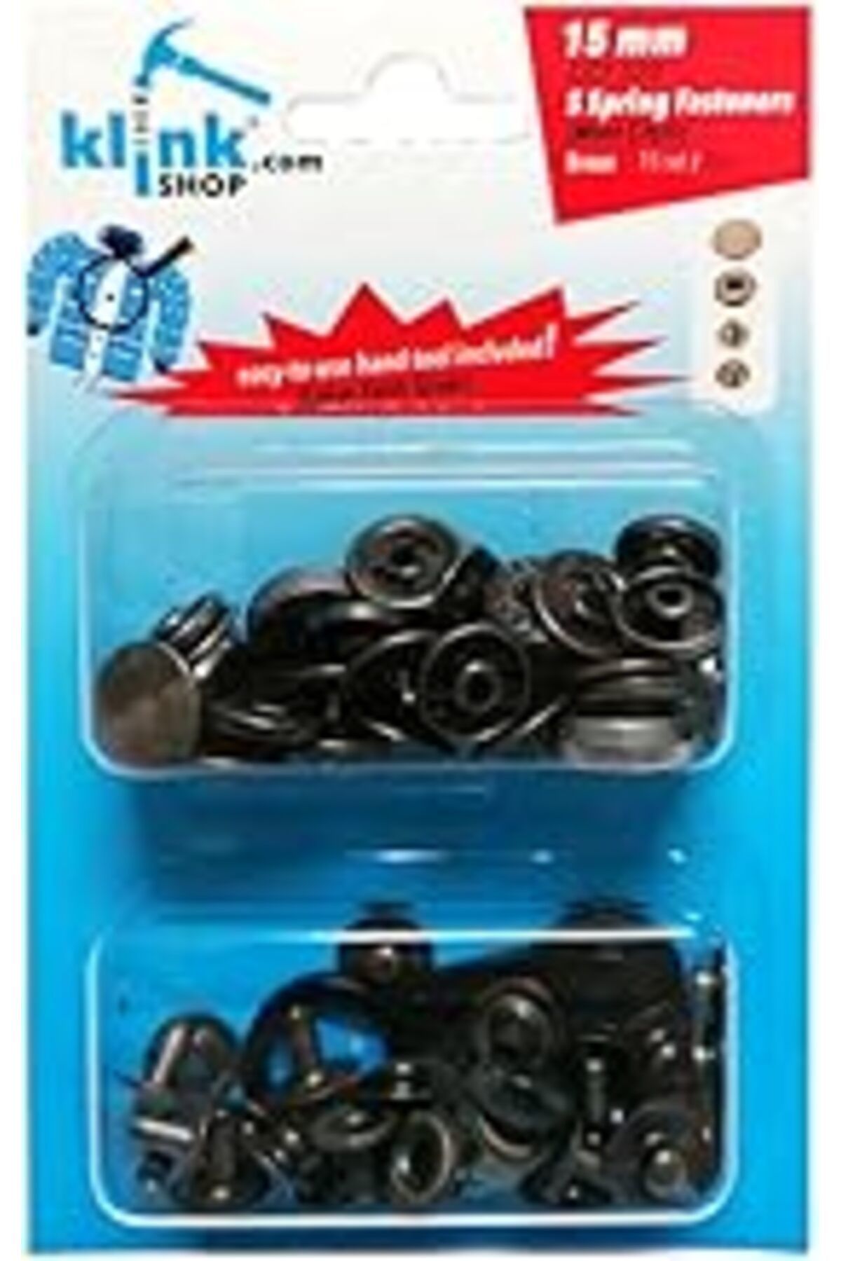 Pazarcan Çıtçıt 15 Mm Kendin Yap Kiti, Mont, Giyim, Çanta, Deri Için Çekiçle Uygulama Aparatları Ve Antik Sa