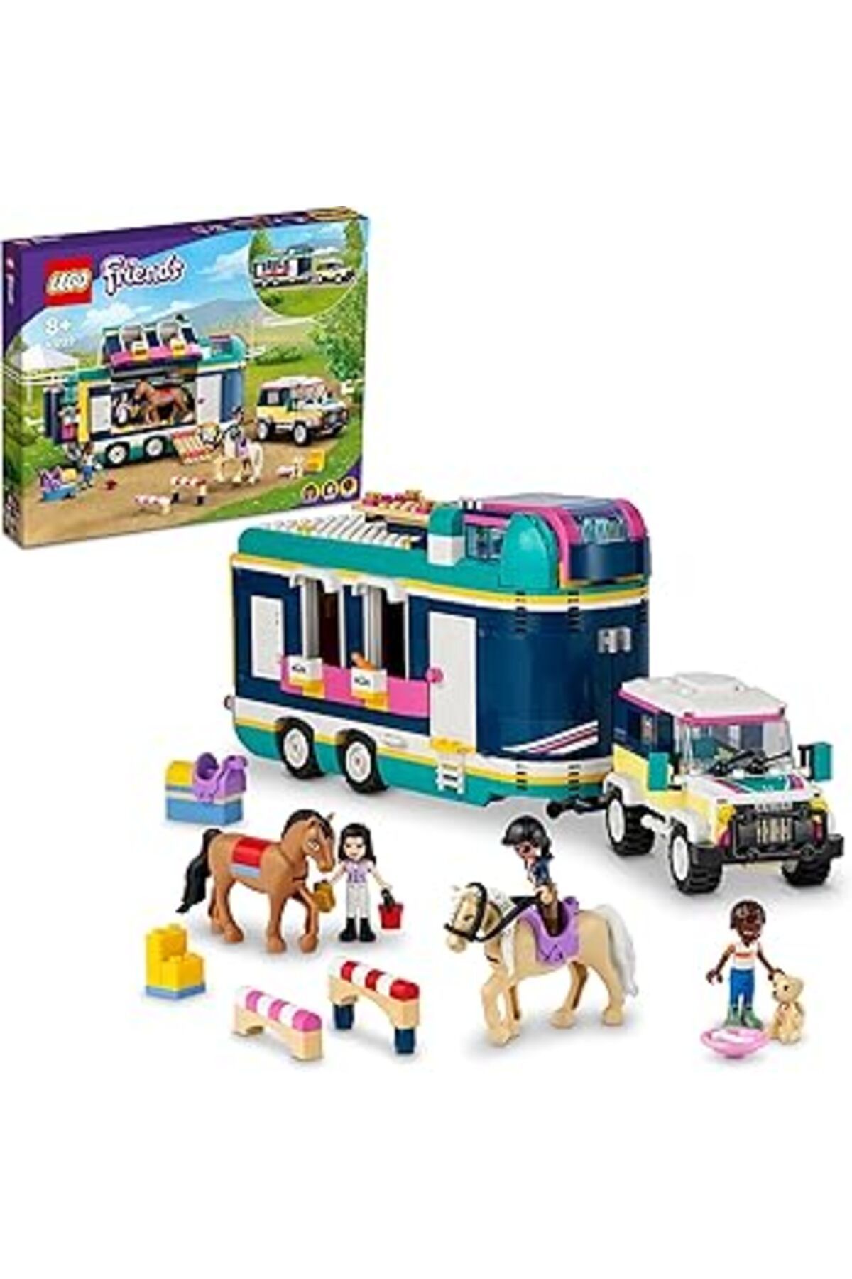 Qedii Lego® Friends At Gösterisi Römorku 41722-8 Yaş Ve Üzeri Çocuklar Için At Binme Ekipmanı Içeren Oyun