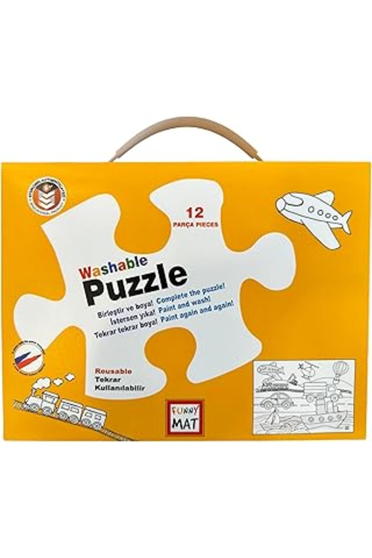 Pazarcan Funny Mat Washable Puzzle Taşıtlar Paket