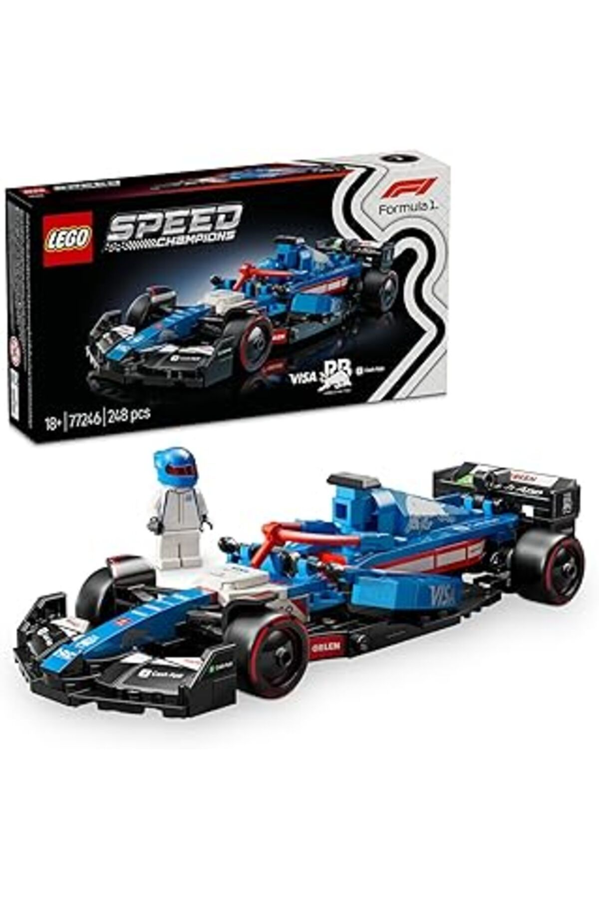 Qedii Lego Speed Champions Visa Cash App Rb Vcarb 01 F1 Yarış Arabası 77246 – 10 Yaş Ve Üzeri Için Koleks