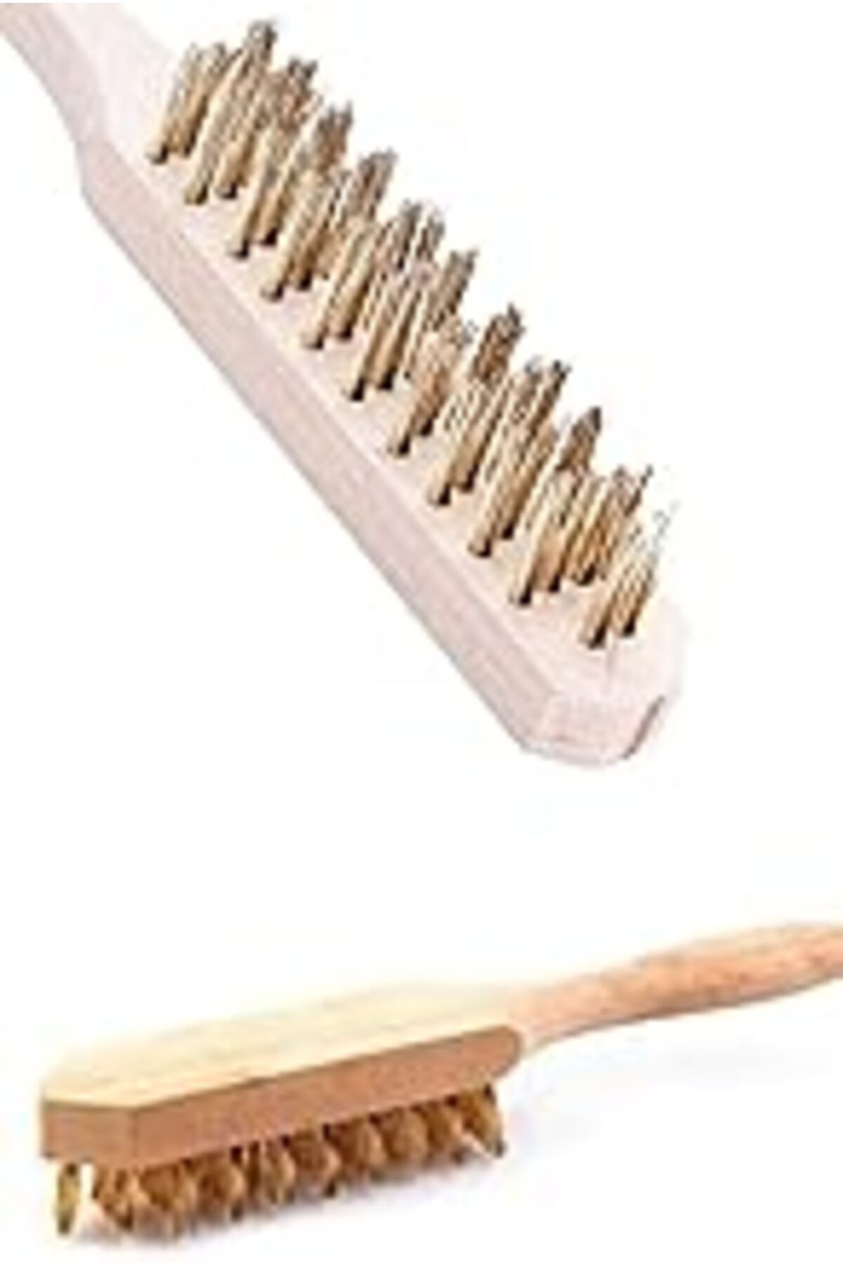 Qedii Mobee Edoni No:4 Tel Fırça Ahşap Saplı Tel Fırça Sık Dişli Sağlam Telli Ahşap Saplı 1410