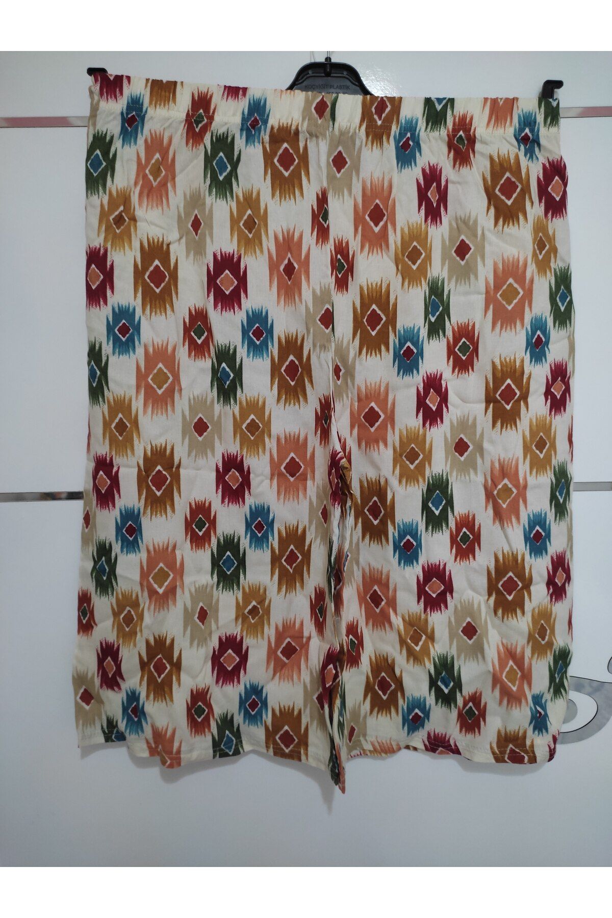 TOKSOY DOKUMA KUMAŞ PALAZZO PAÇA KAPRİ (CAPRİ) PANTOLON 72cm uzunluk