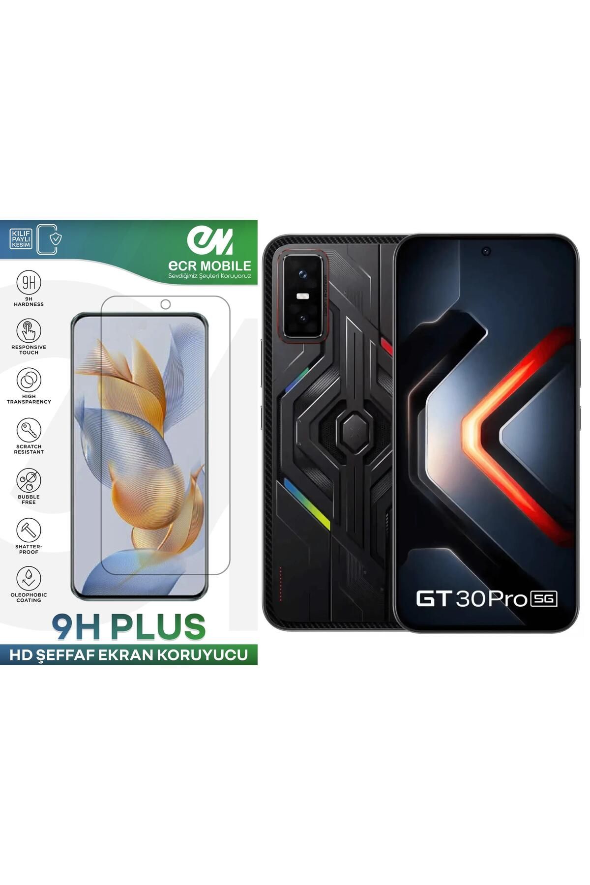 Ecr Mobile Infinix GT30 Pro Ekran Koruyucu 9H Esnek Nano Cam Tam Uyumlu Şeffaf