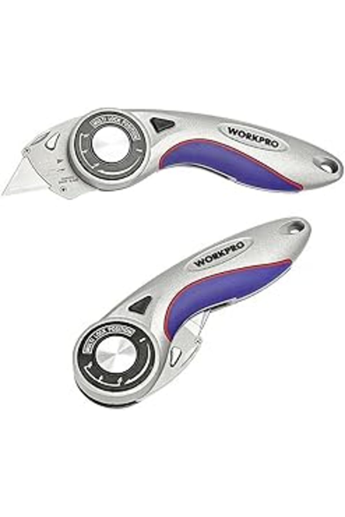 TBSProjects Workpro Wp211013 Ağır Hizmet Alüminyum Gövde Açı Ayarlı Katlanır Rötuş Maket Bıçağı + 5 Adet Yedek