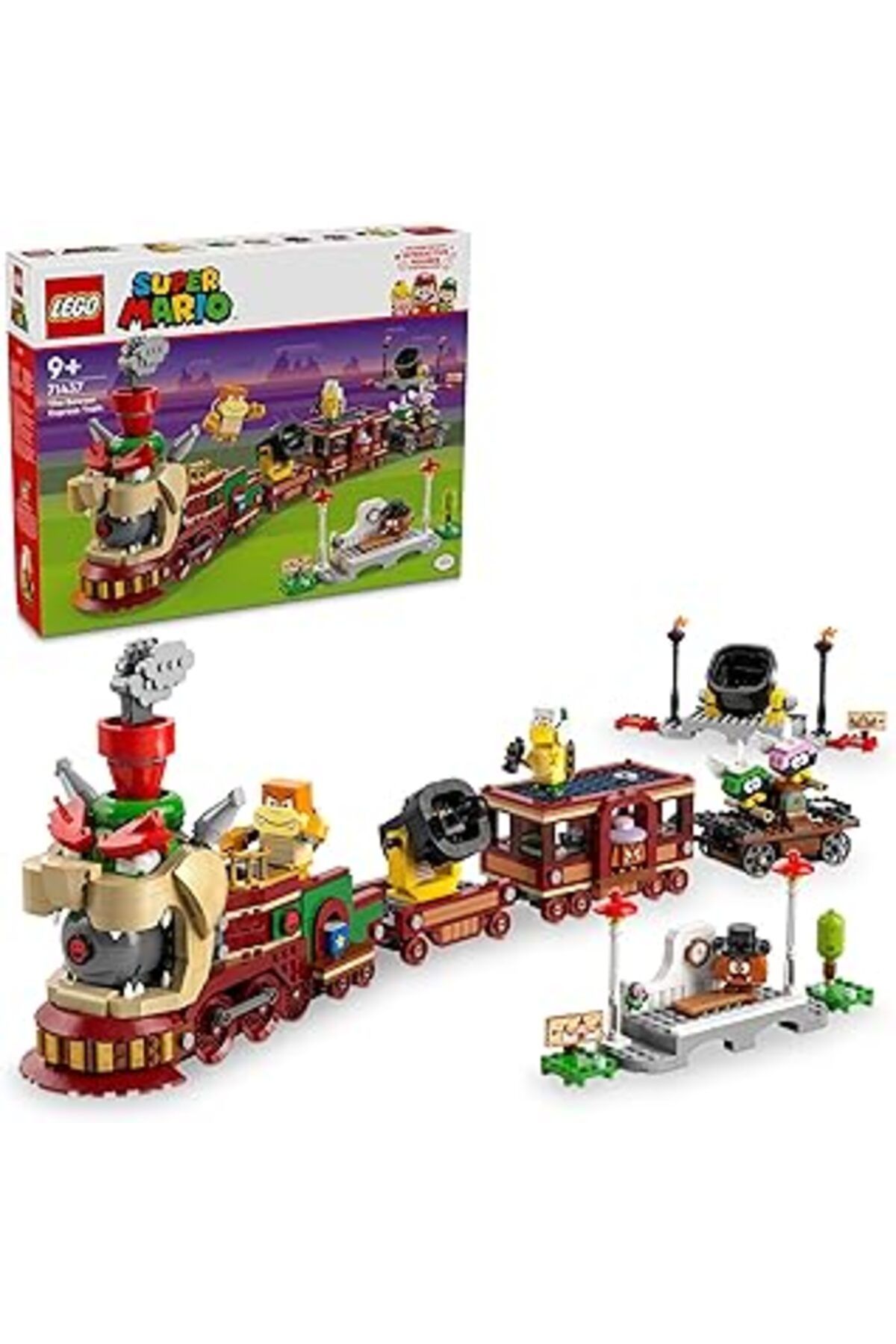 Pazarcan Super Mario Bowser Ekspres Treni 71437-9 Yaş Ve Üzeri Çocuklar Karakteri İçeren Yaratıcı Oyuncak Ya