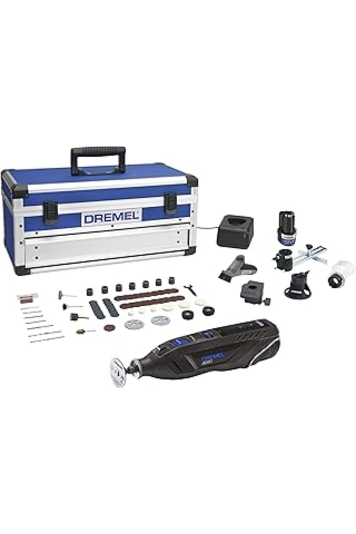 Karachil Dremel 8260 Dünyanın Akıllı Ve Fırçasız Motorlu İlk Çok Amaçlı El Motoru, 2X12 V 3 Ah Lityum İyon A
