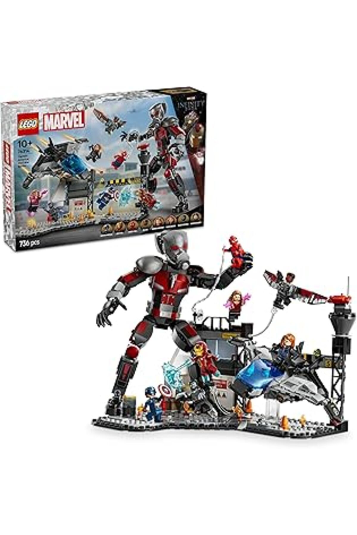 Qedii Lego | Marvel Kaptan Amerika: Kahramanların Savaşı Aksiyon Savaşı 76314-10 Yaş Ve Üzeri Çocuklar İç