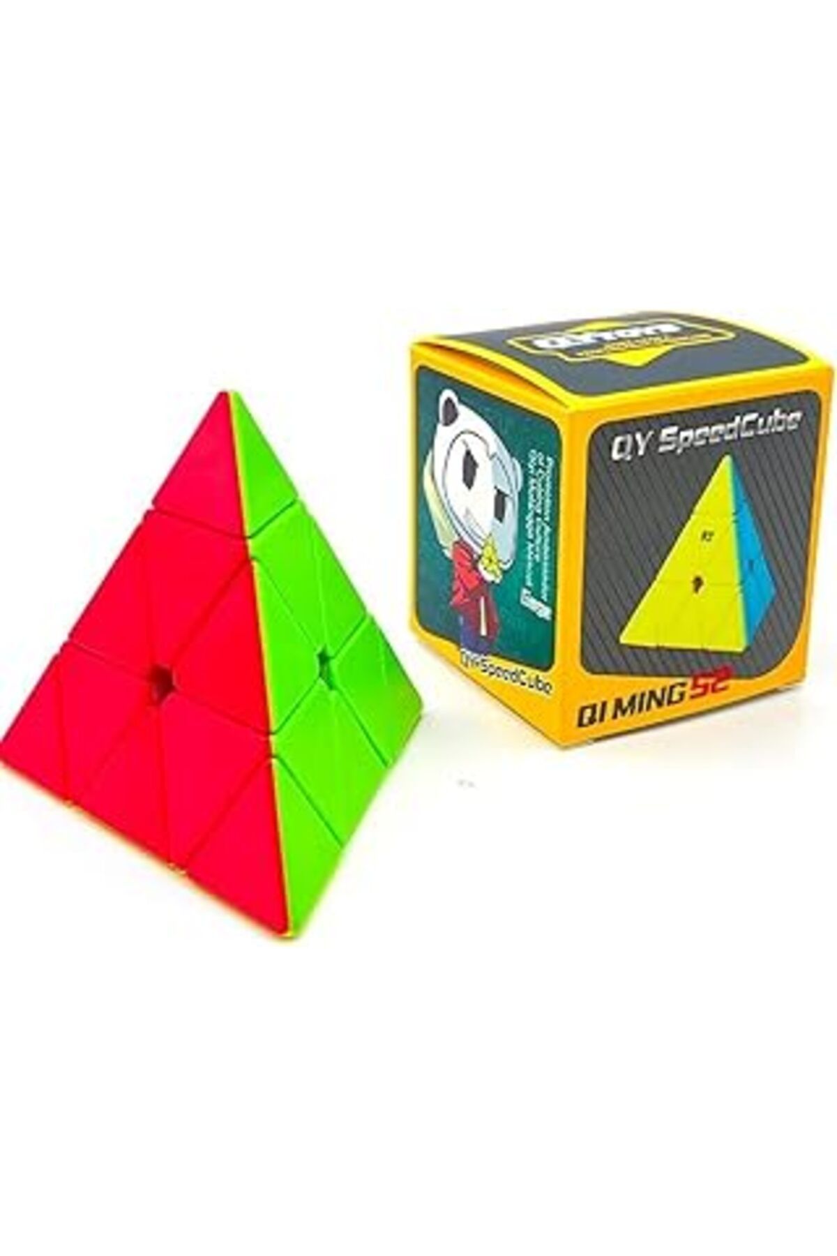 Pazarcan Sole Qy Speed Cube, Pyraminx Profesyonel 3X3 Speed Üçgen Rubik Zeka Küpü -Q1 Ming S2