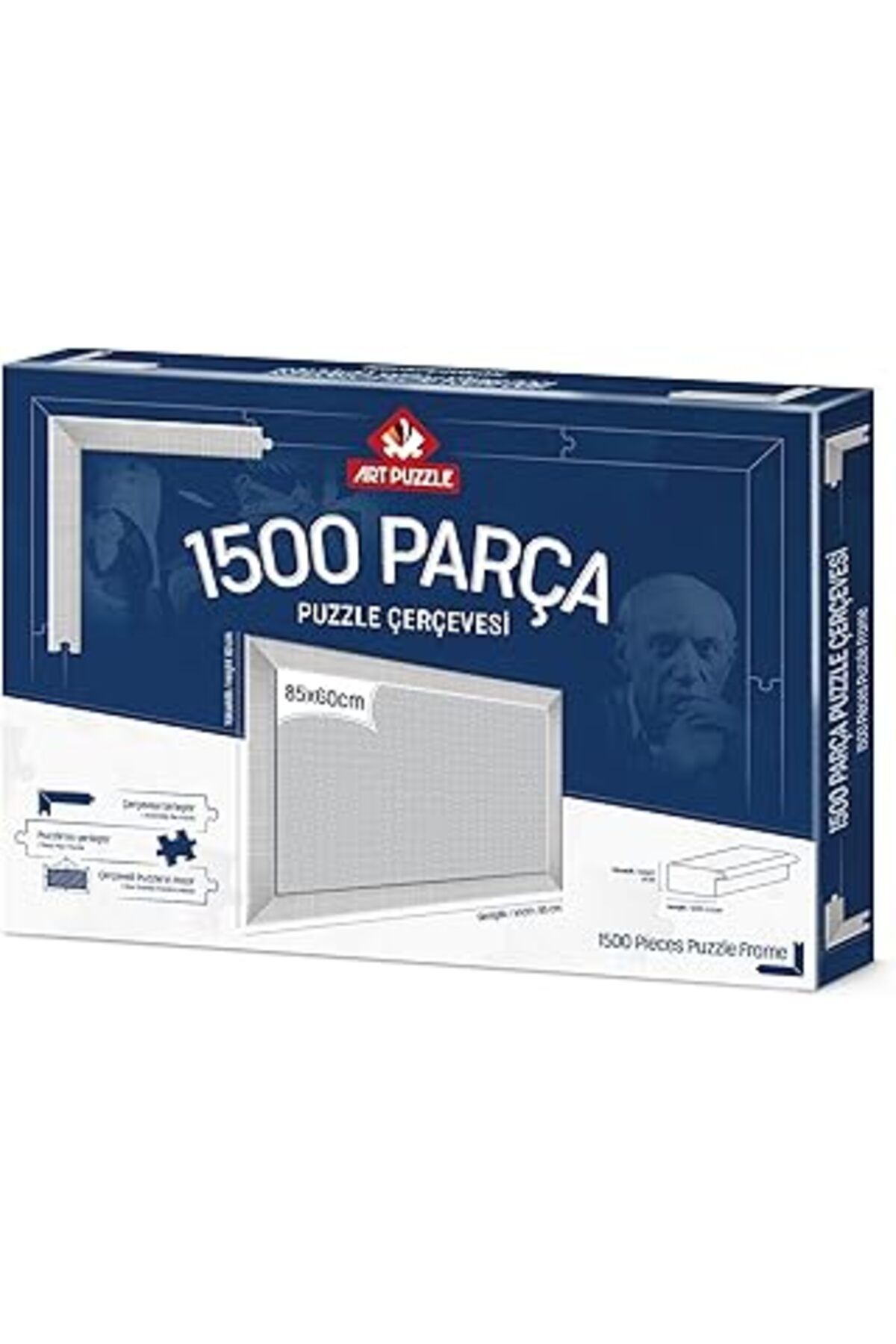 Karachil Art Puzzle Beyaz 1500 Parça Demonte Puzzle Çerçevesi
